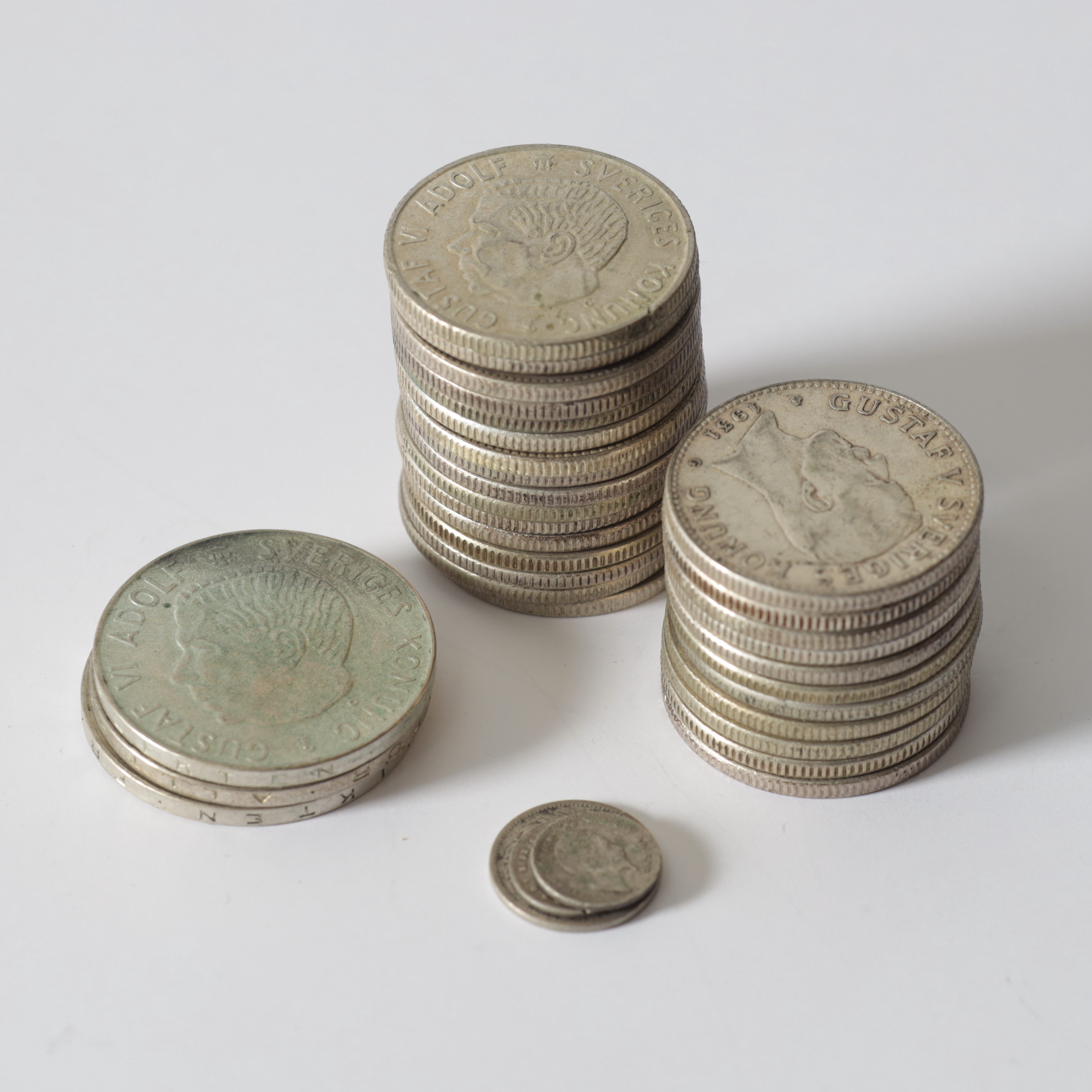MYNT, silver, Sverige. Totalvikt ca 451,6.