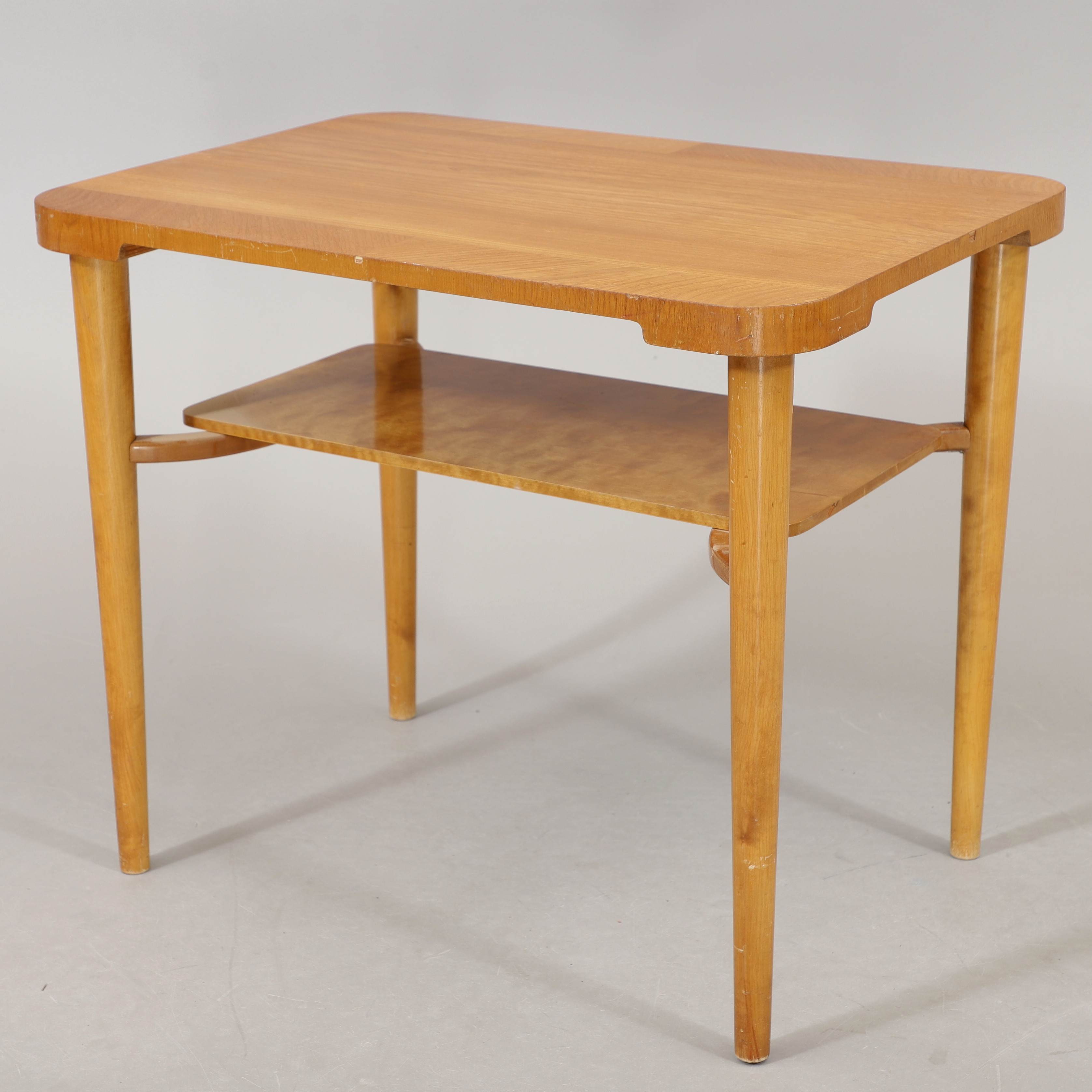 SOFFBORD med hylla, alm, Swedish Modern, 1940-tal.