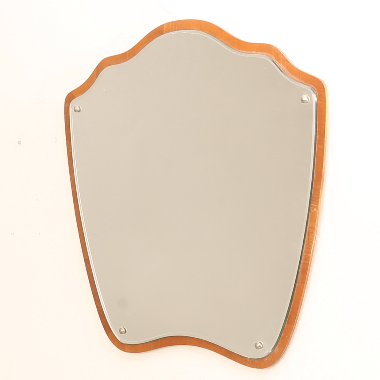 SPEGEL, glas, teak, 1950/60 tal.