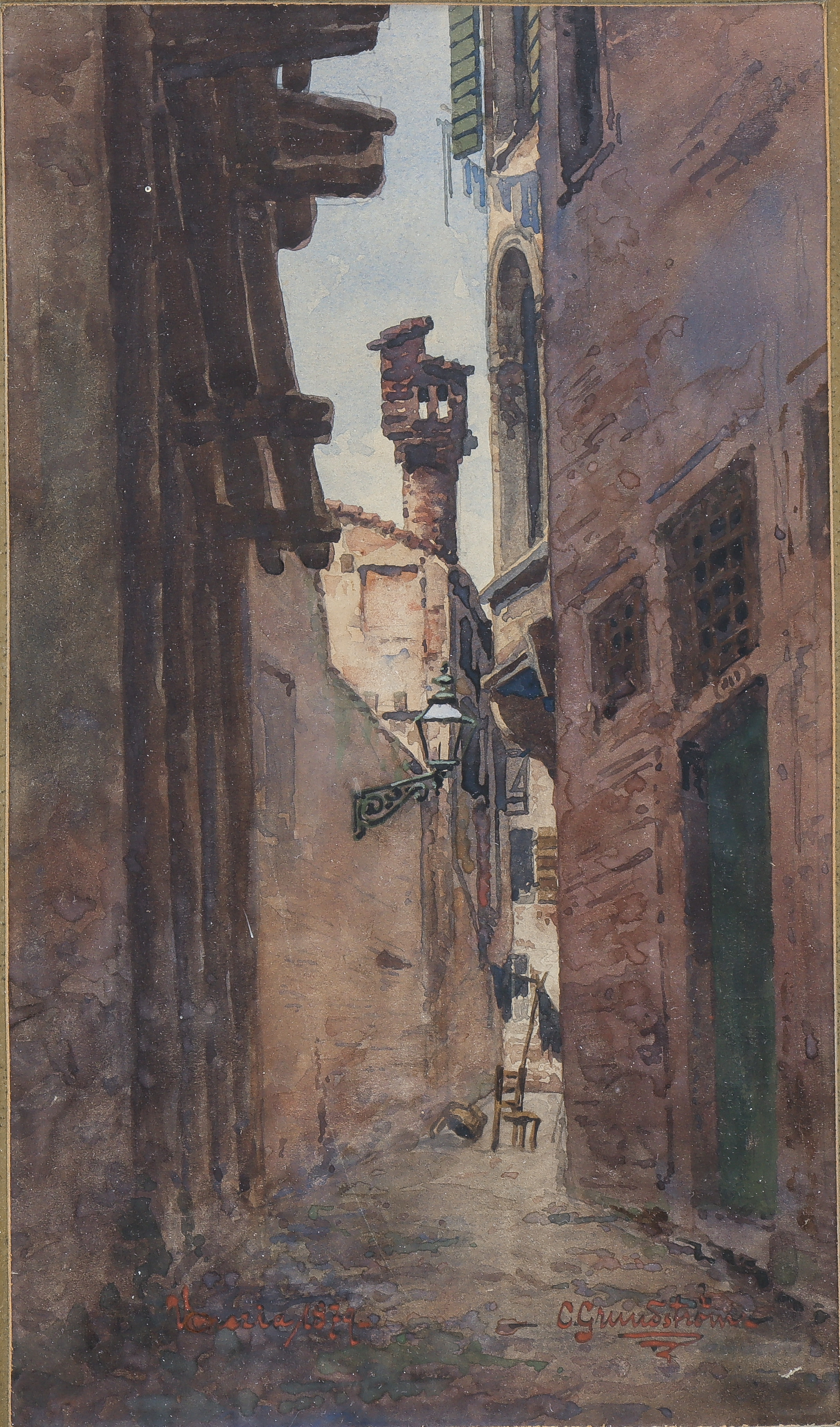 CLAES GRUNDSTRÖM (1844-1925). Motiv från Venedig.