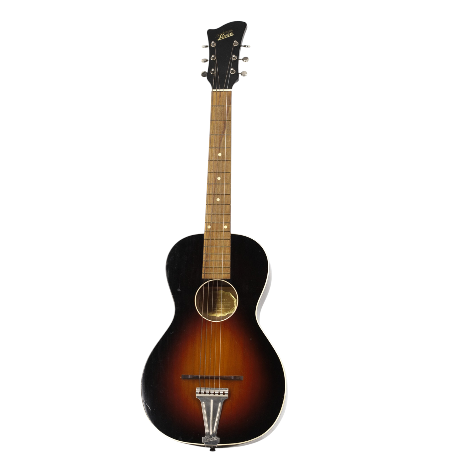 GITARR i mjukt fodral, Levin, 6 strängar, nr 195950, 1900-tal.