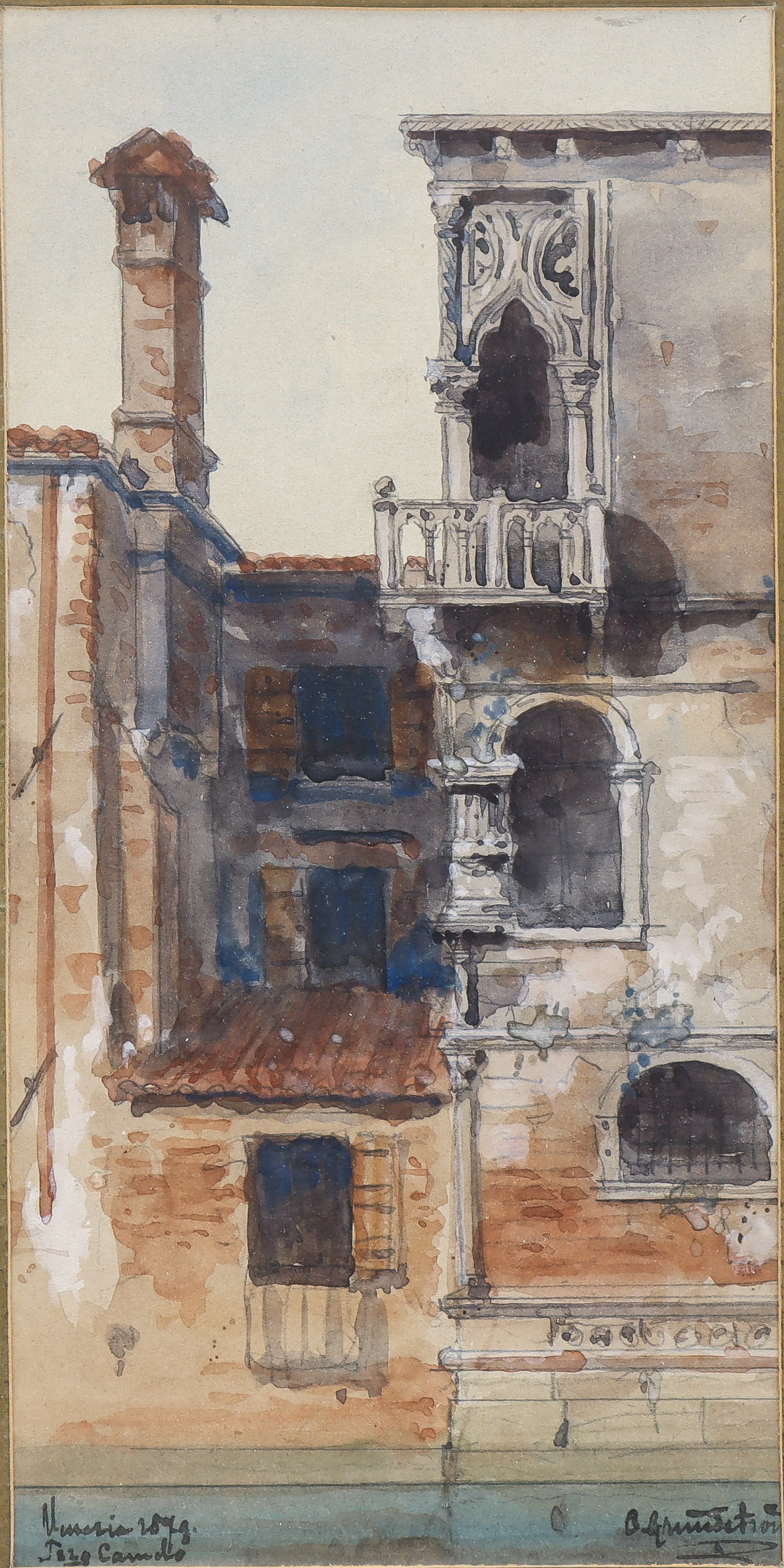 CLAES GRUNDSTRÖM (1844-1925). Motiv från Venedig.
