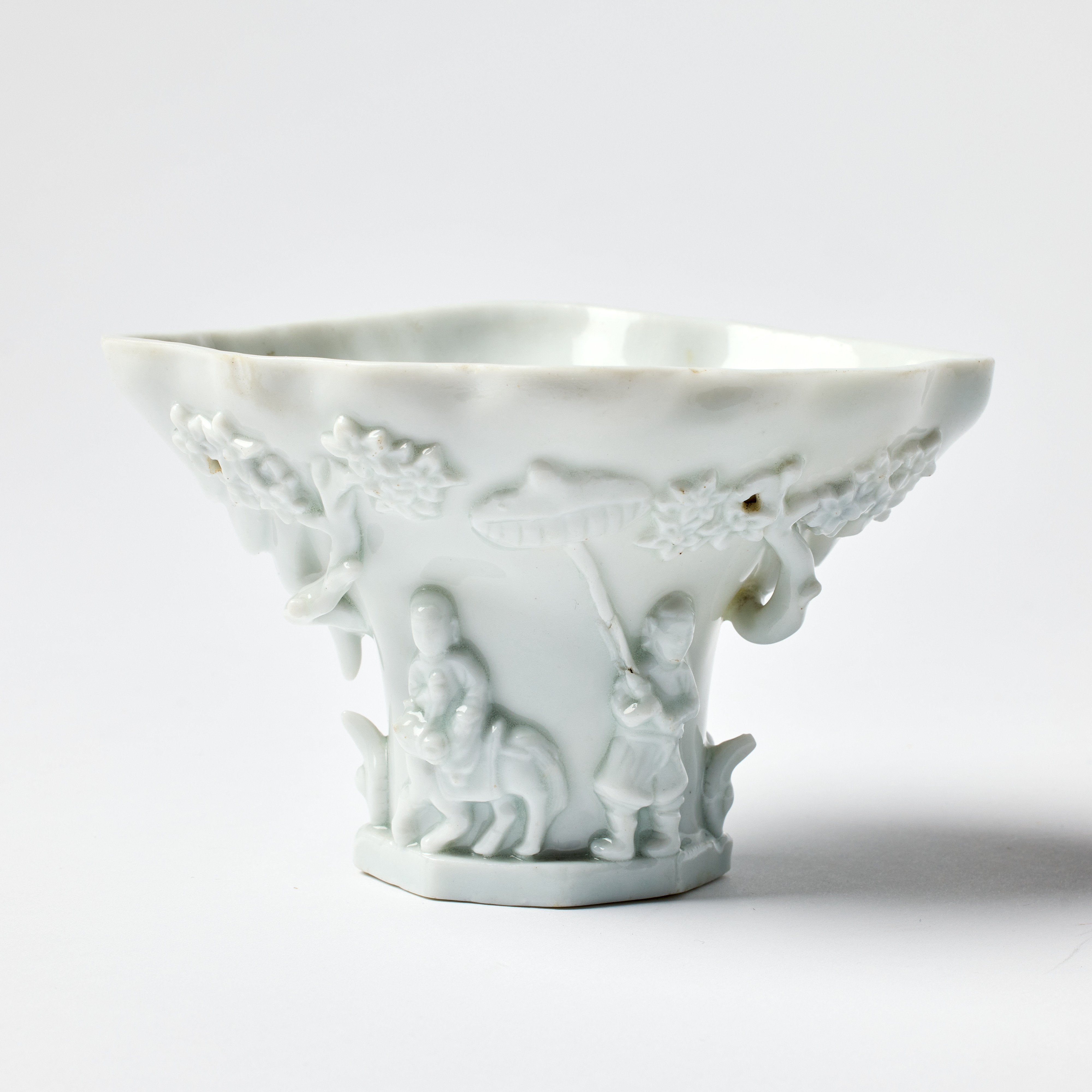 A Large Chinese Blanc de Chine Libation Cup.