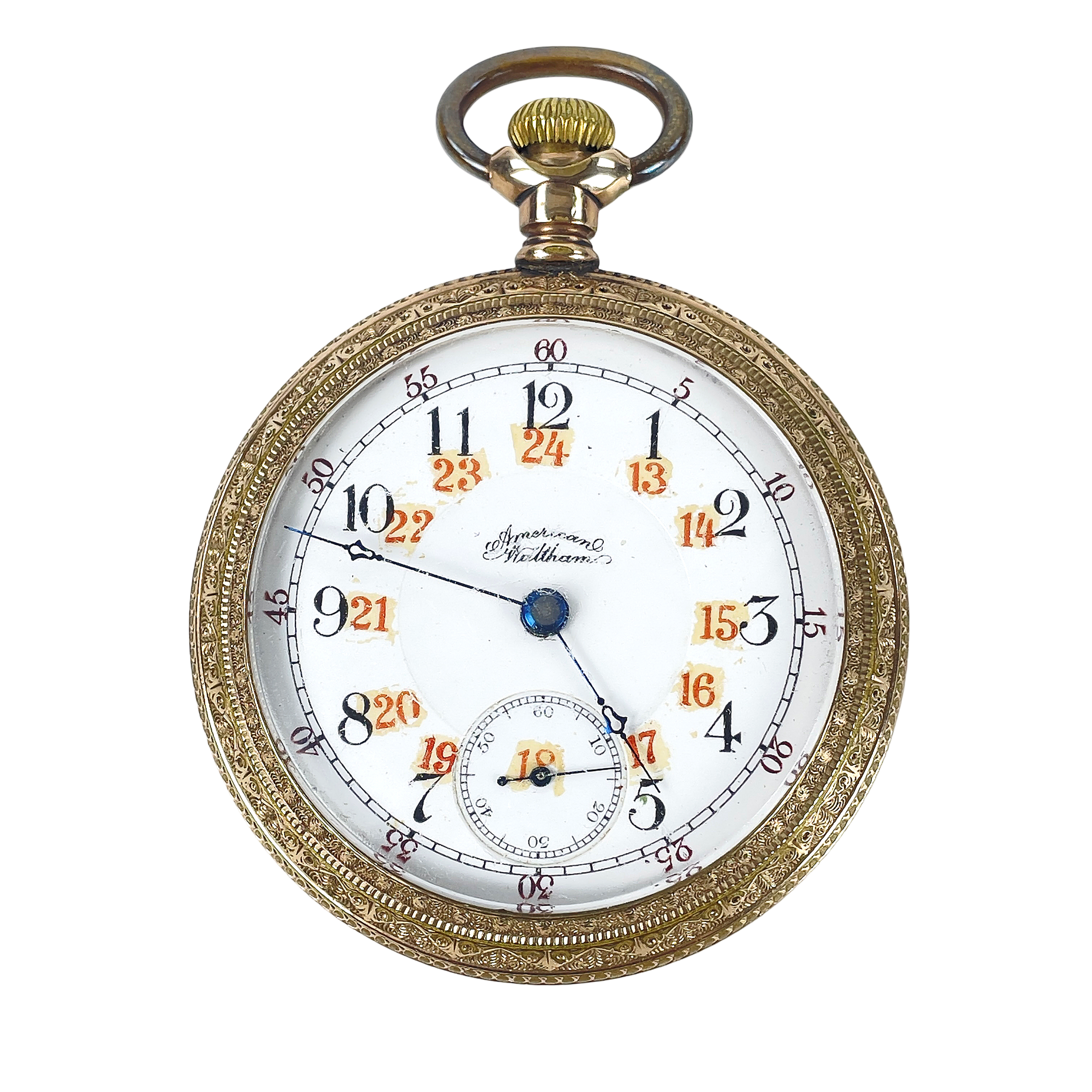 FICKUR. American Waltham Watch Co., gulddoublé, 1800/1900-tal.