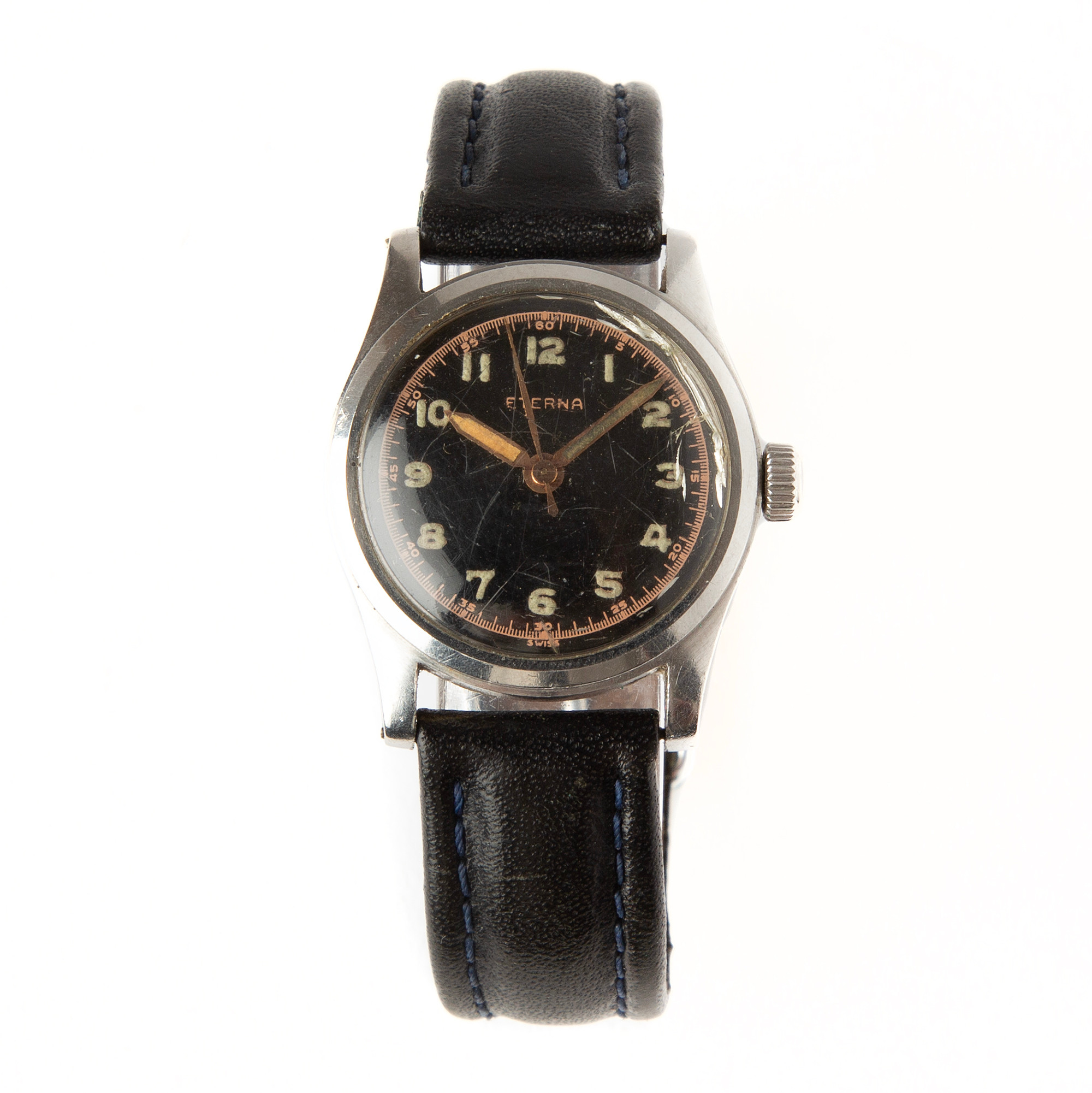 ETERNA, armbandsur, 28,5 mm, stål, 1940-tal.
