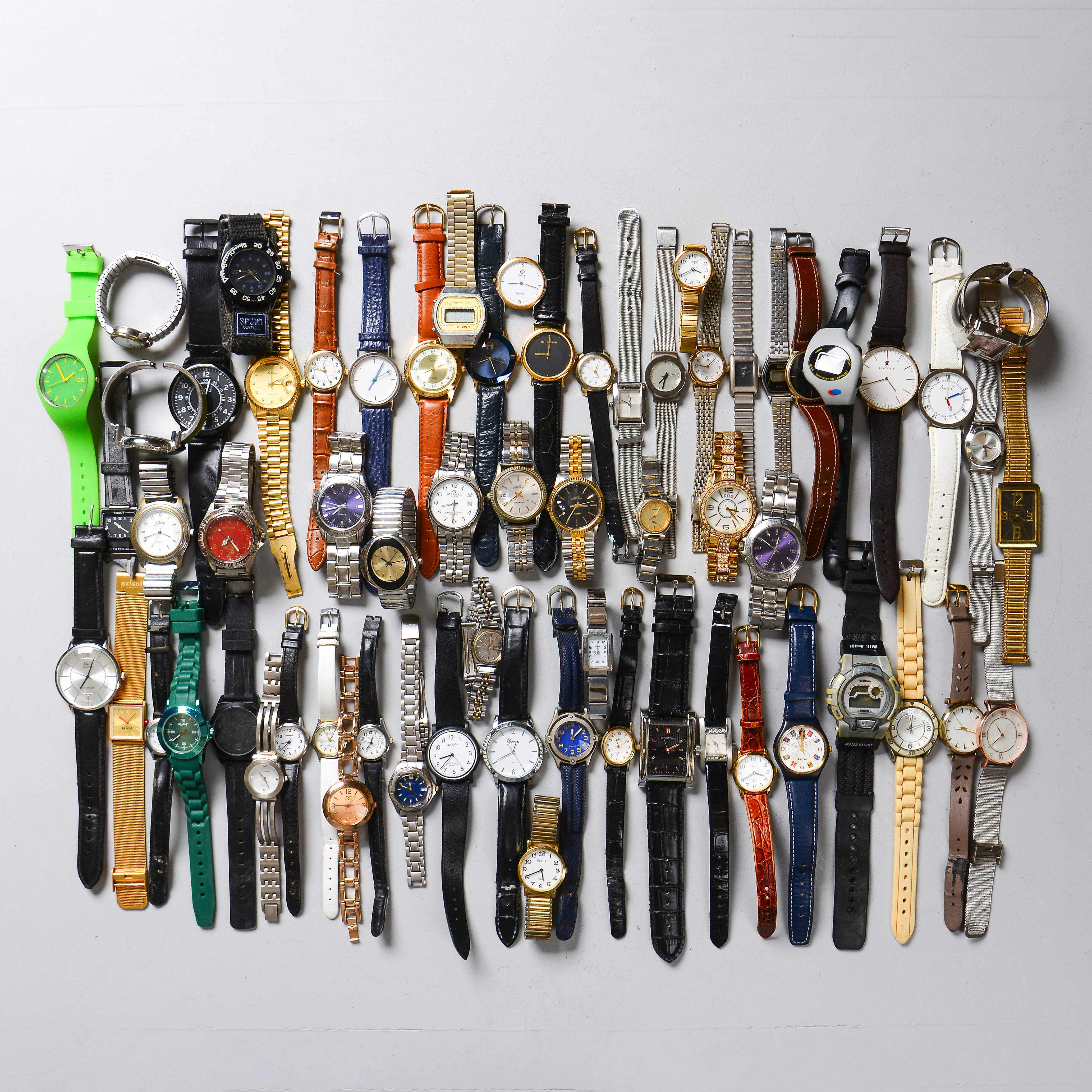 ARMBANDSUR, 60 st, quartz, bland annat Seiko, Lorus, QMAX, Facit, Camex, Black Oak, Pascal, Moretime.