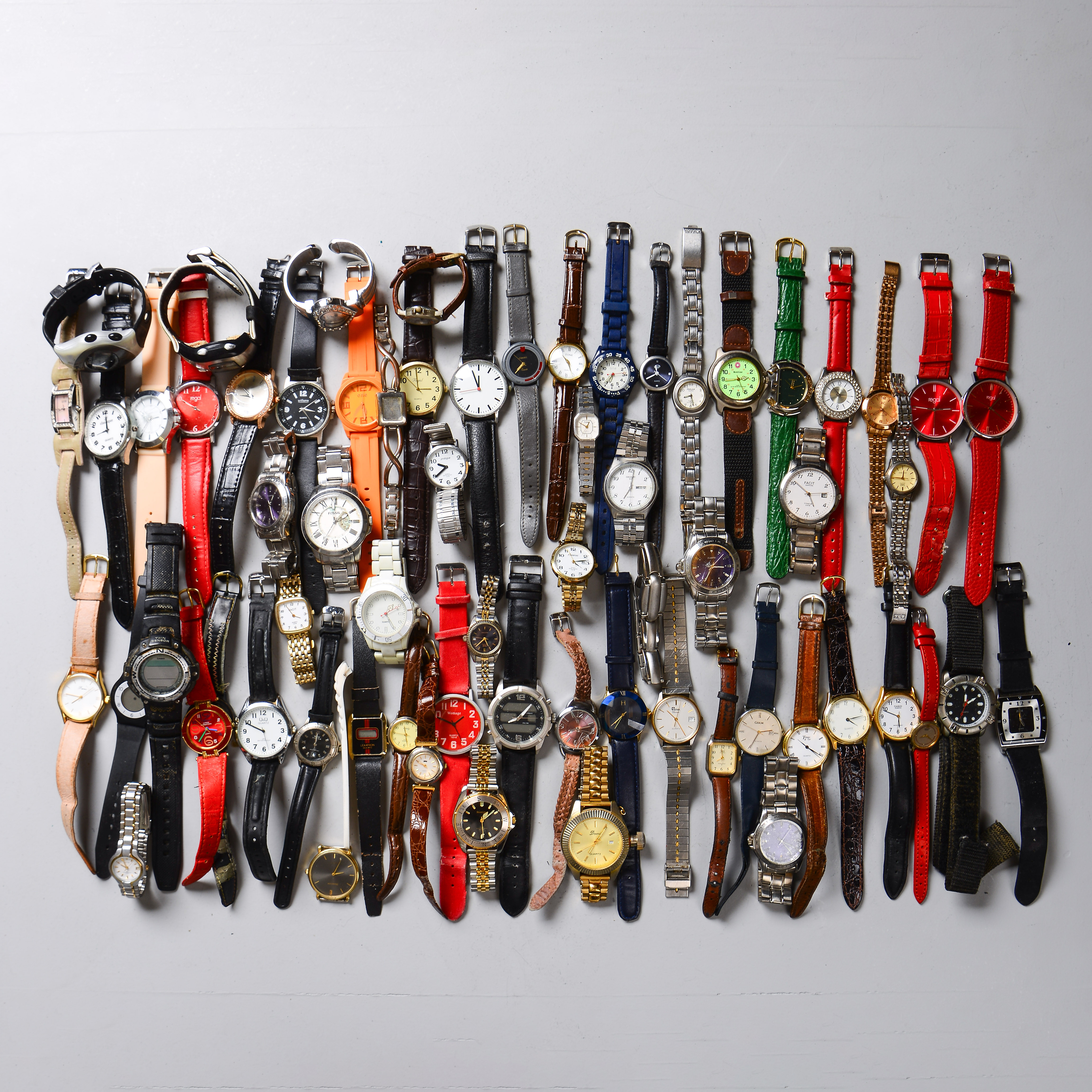 ARMBANDSUR, 60 st, quartz, bland annat Seiko, Casio, Moretime, Qmax, Fossil, Facit, Regal, Cesium.