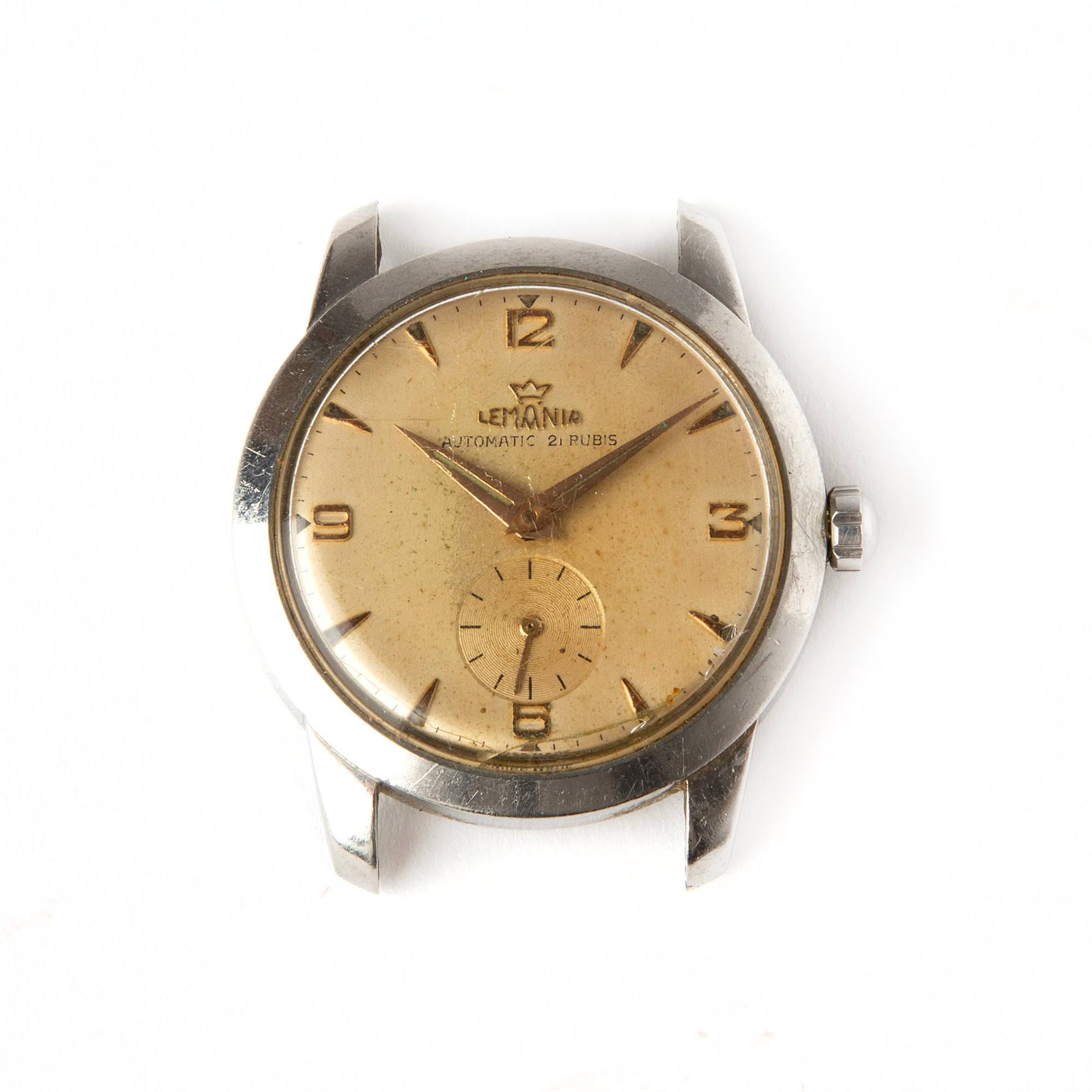 LEMANIA, armbandsur, 35 mm, stål, 1950-tal.