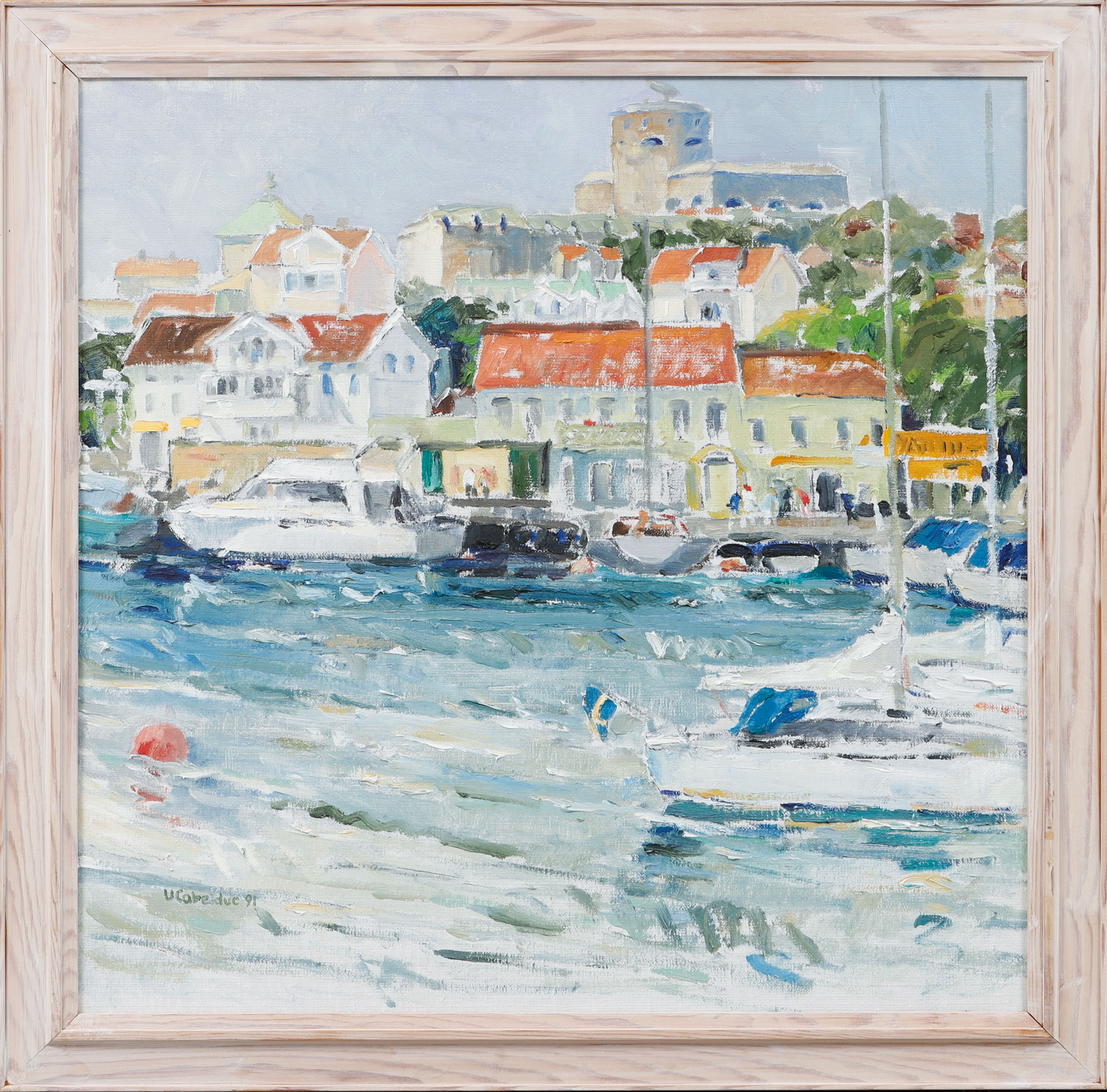 URSULA CABELDUC. "Marstrand", olja på duk, signerad och daterad 91.