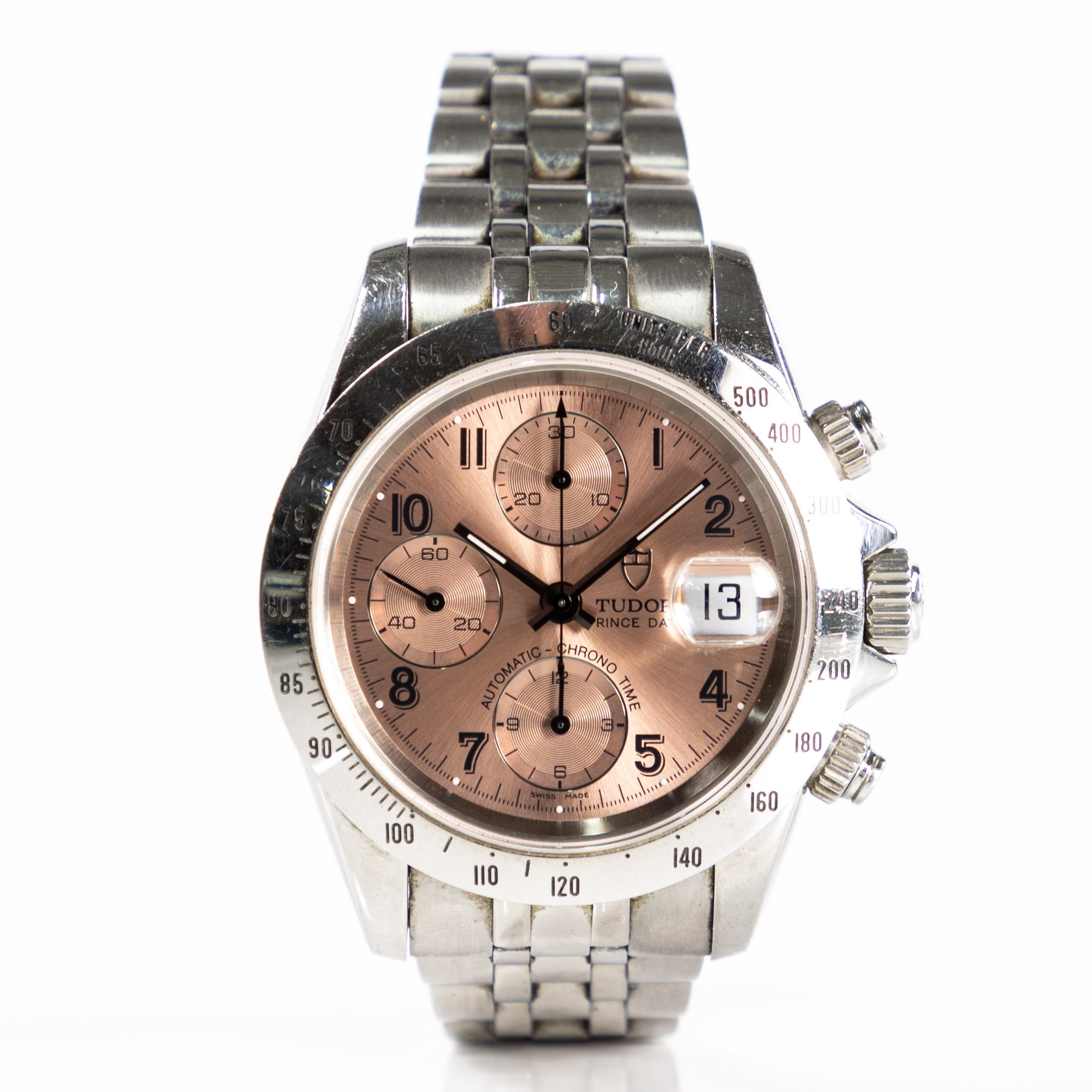TUDOR. Prince Date Chrono, 42 mm, rostfritt stål, 2006.