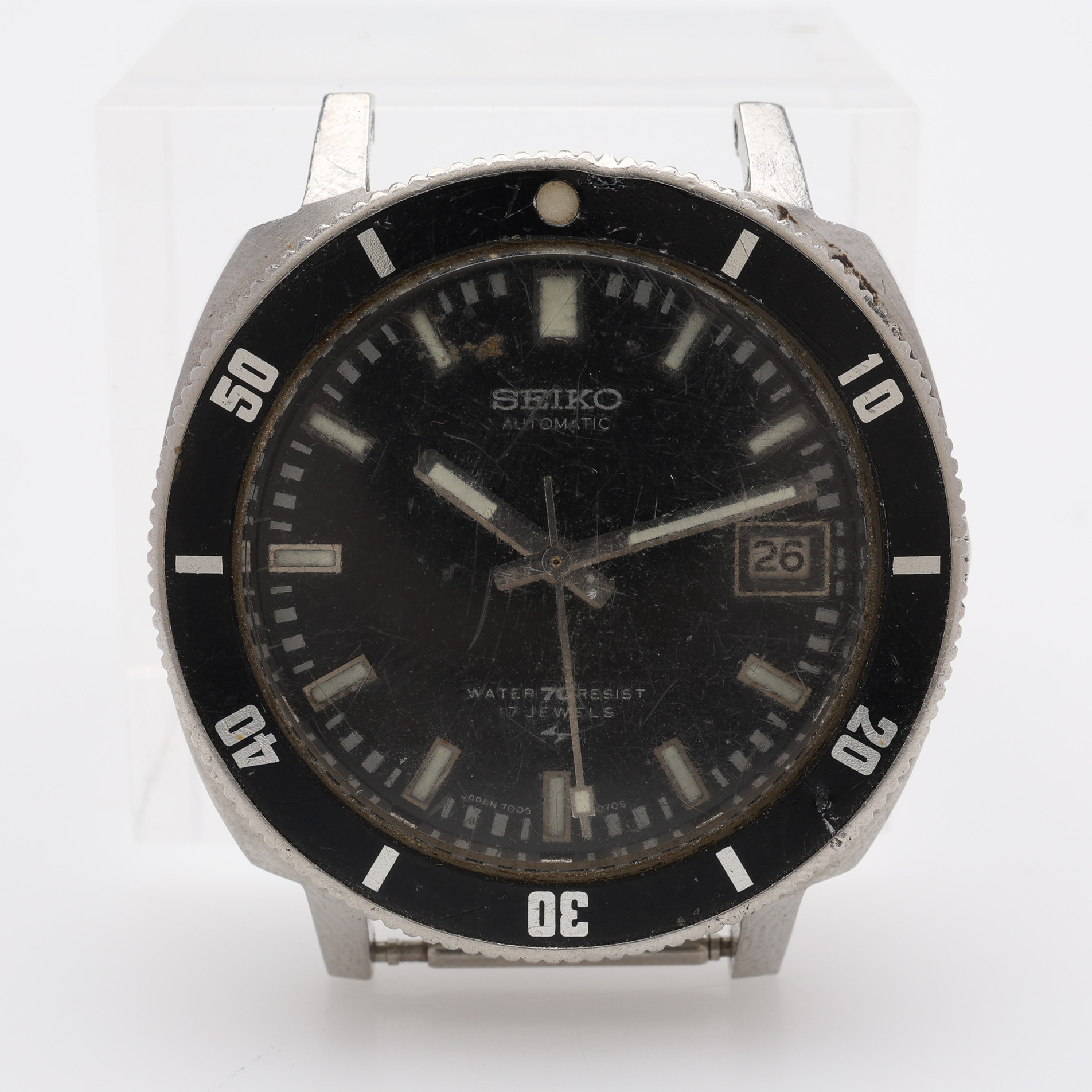 ARMBANDSUR, STÅL, SEIKO, AUTOMATISKT UPPDRAG, 1970-TAL.