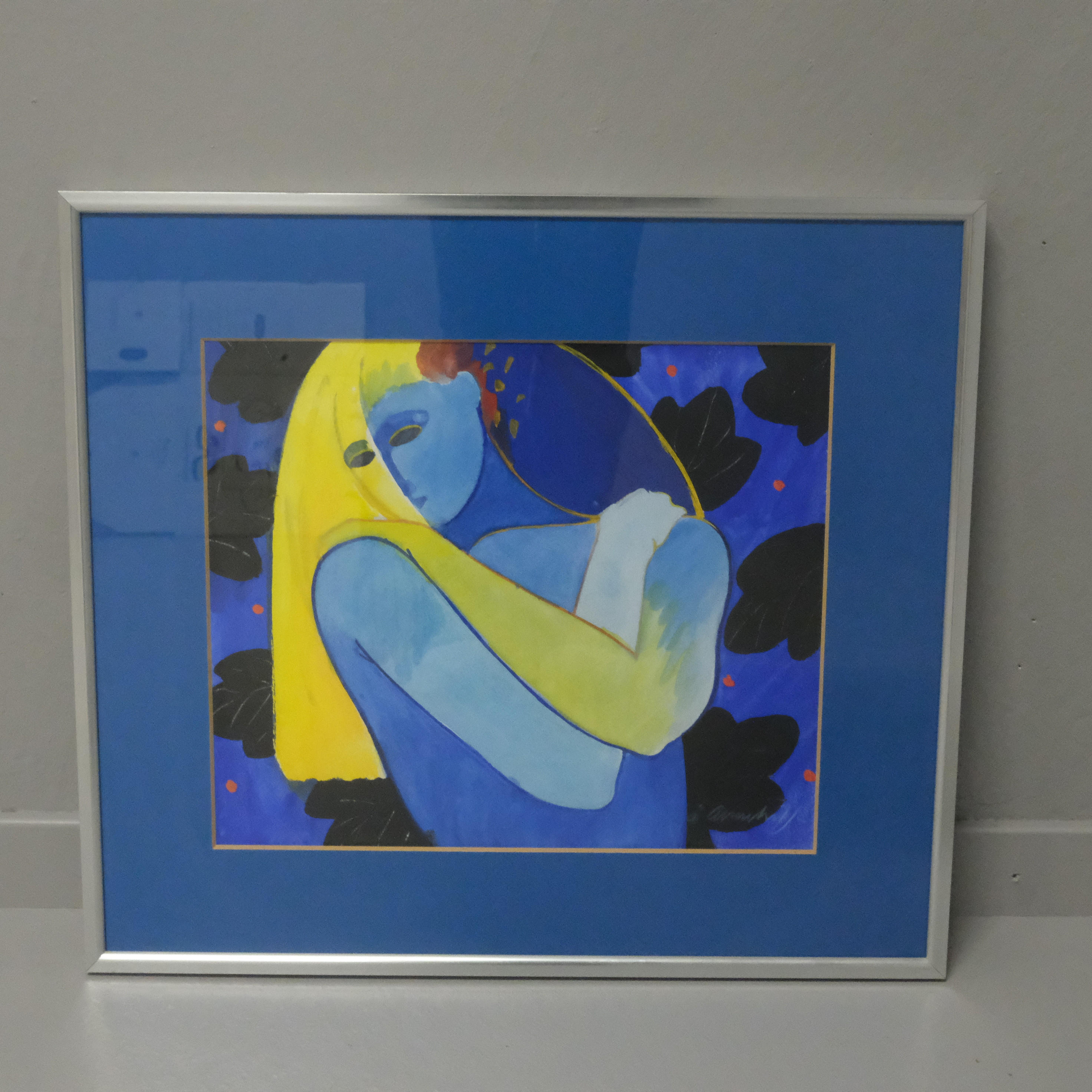 ÅKE ARENHILL. "BLUE DELFT", GOUACHE.
