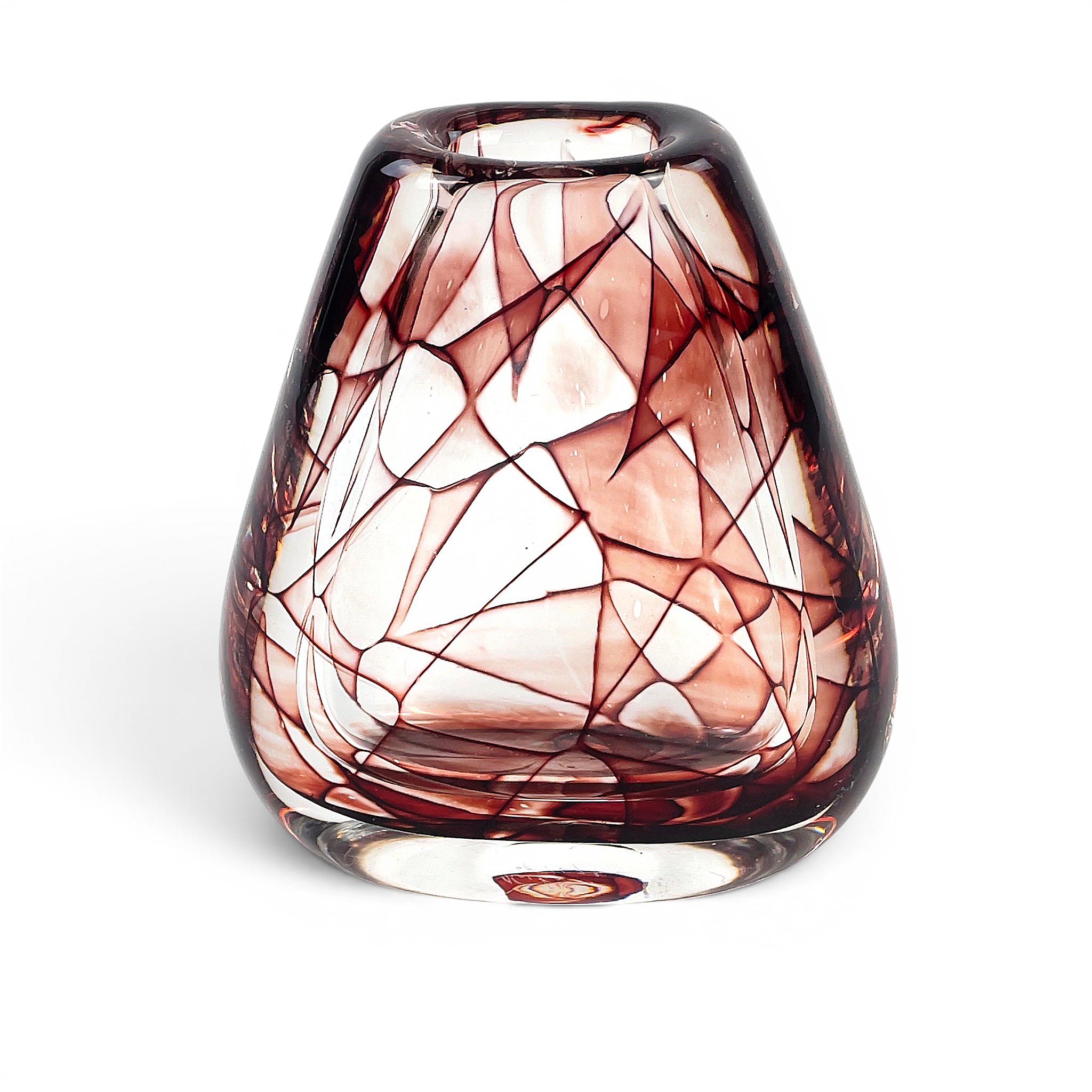 VICKE LINDSTRAND. Vas, glas, "Colora", signerad LH 1672, Kosta.