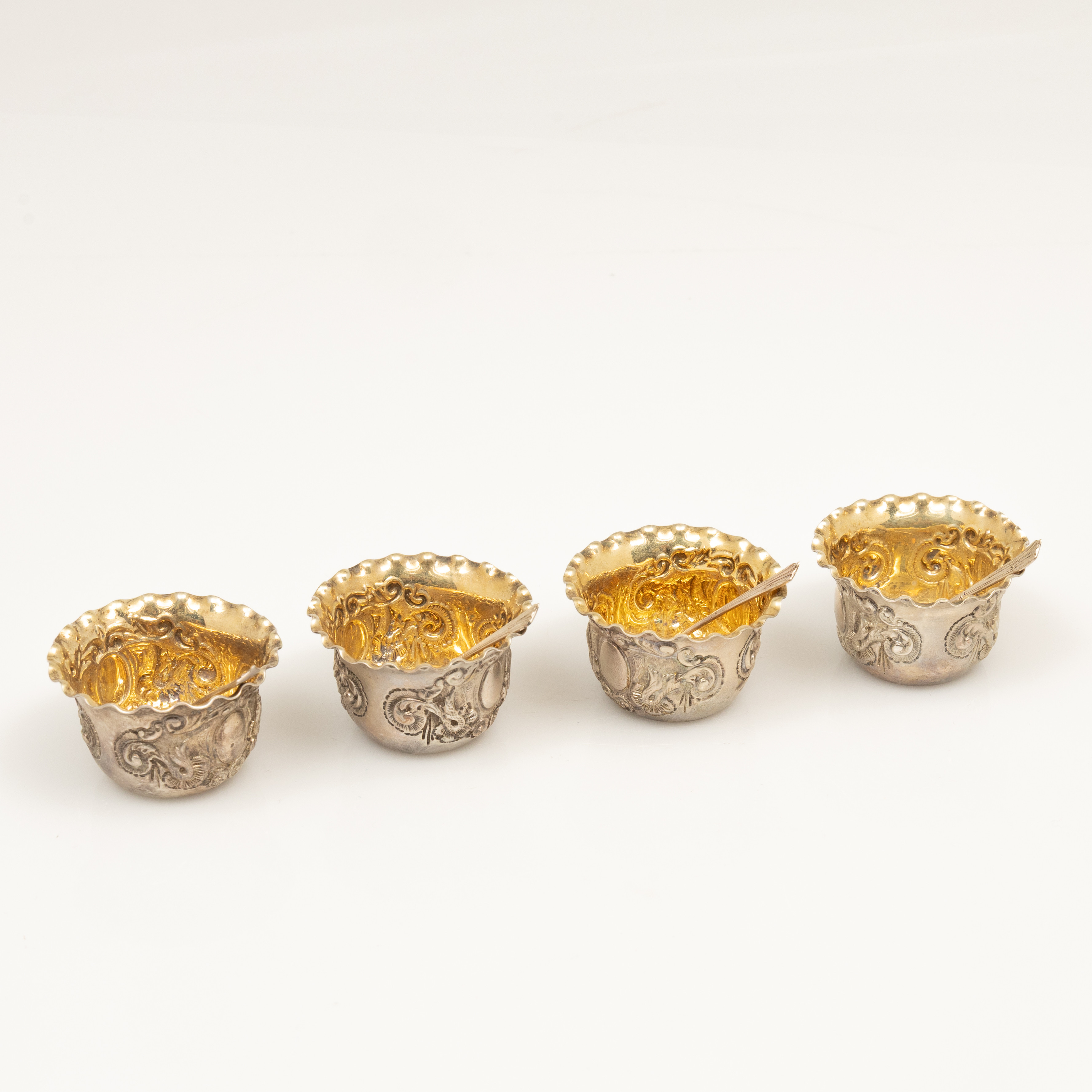 SALTKAR&SKEDAR, 8 delar, Silver, Victoriansk, London, 1800-tal.
