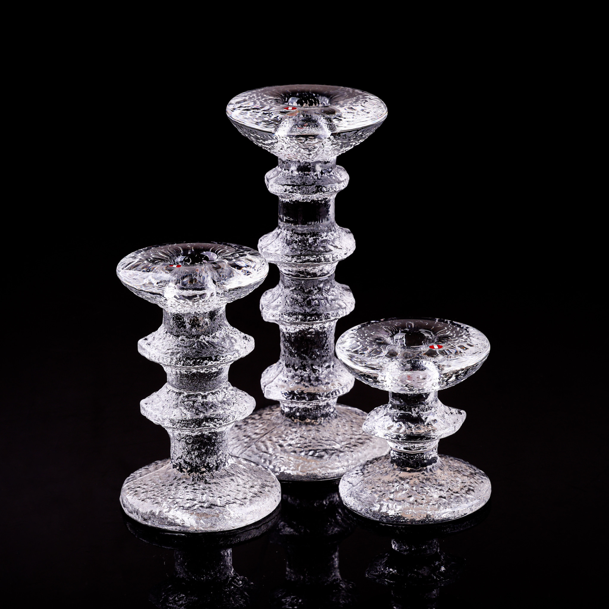 TIMO SARPANEVA. Ljusstakar, 3 stycken, Iittala, Festivo.