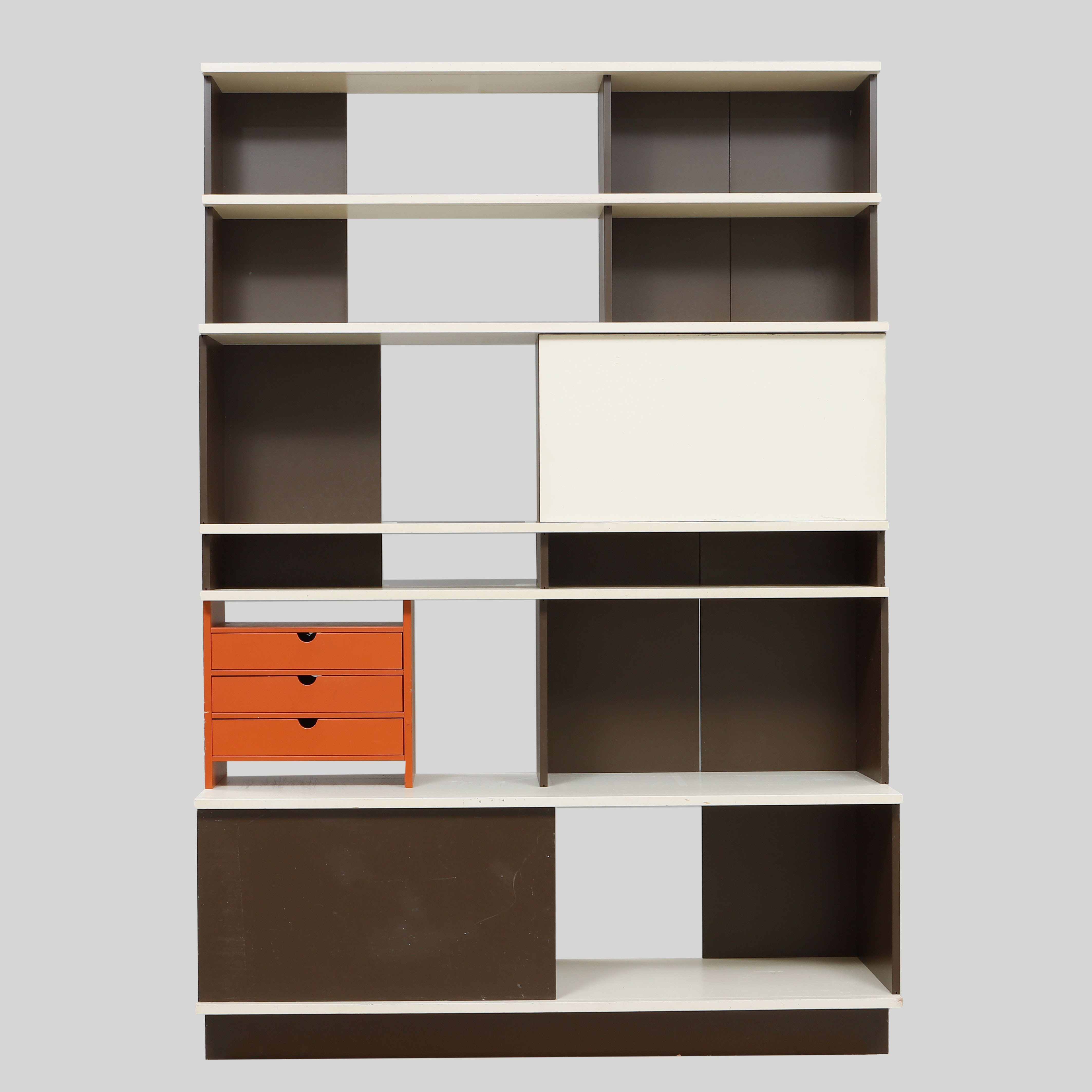 CARL GUSTAF BOULOGNER. Hyllsystem, "Intervall", Bogeryds möbler, Tibro, 1960/70-tal.