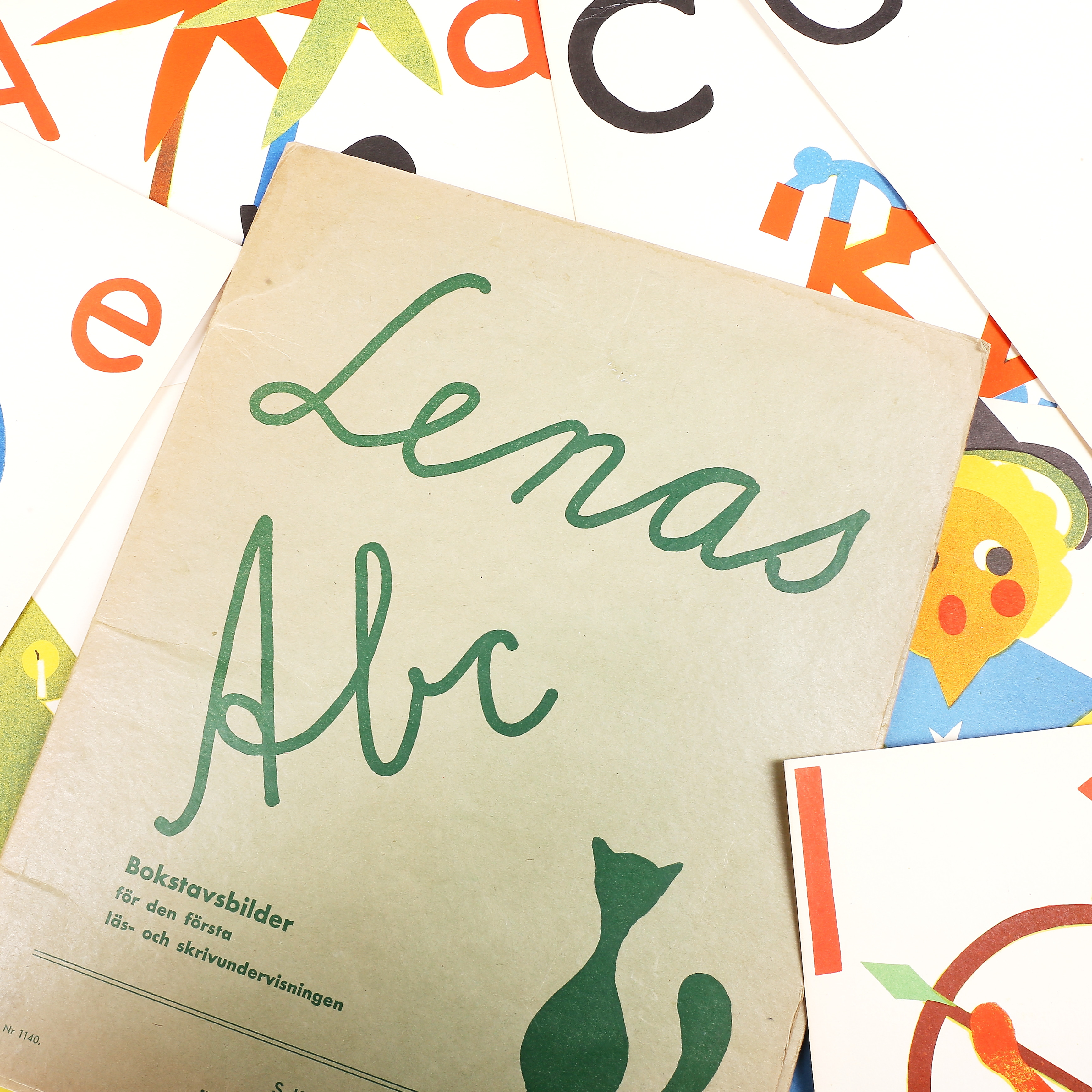 LENAS ABC, mapp med bokstavsbilder, 1956.
