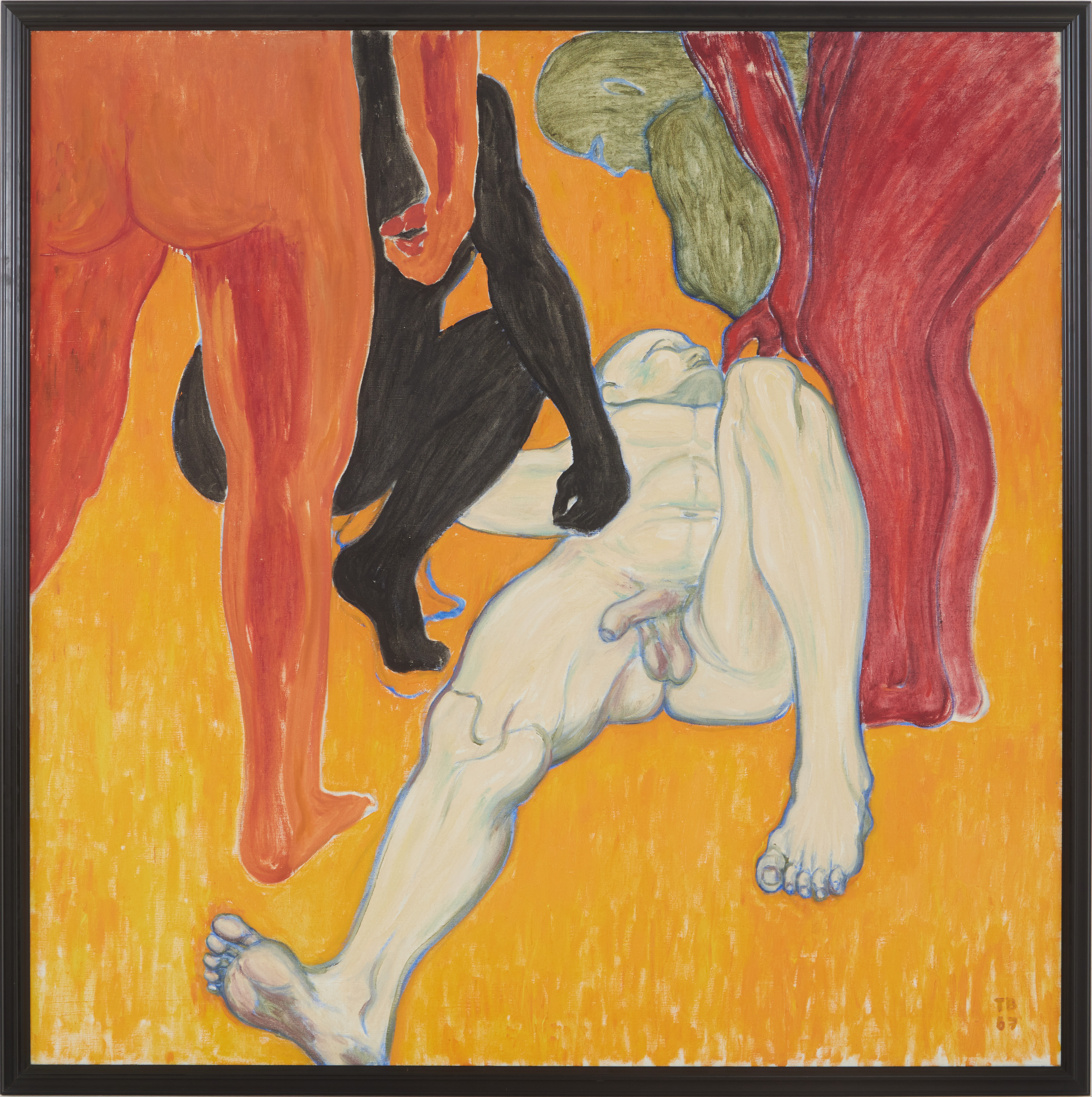 TORSTEN BERGMARK (1920-1996). Figurkomposition, olja på duk, monogramsignerad TB, -67.