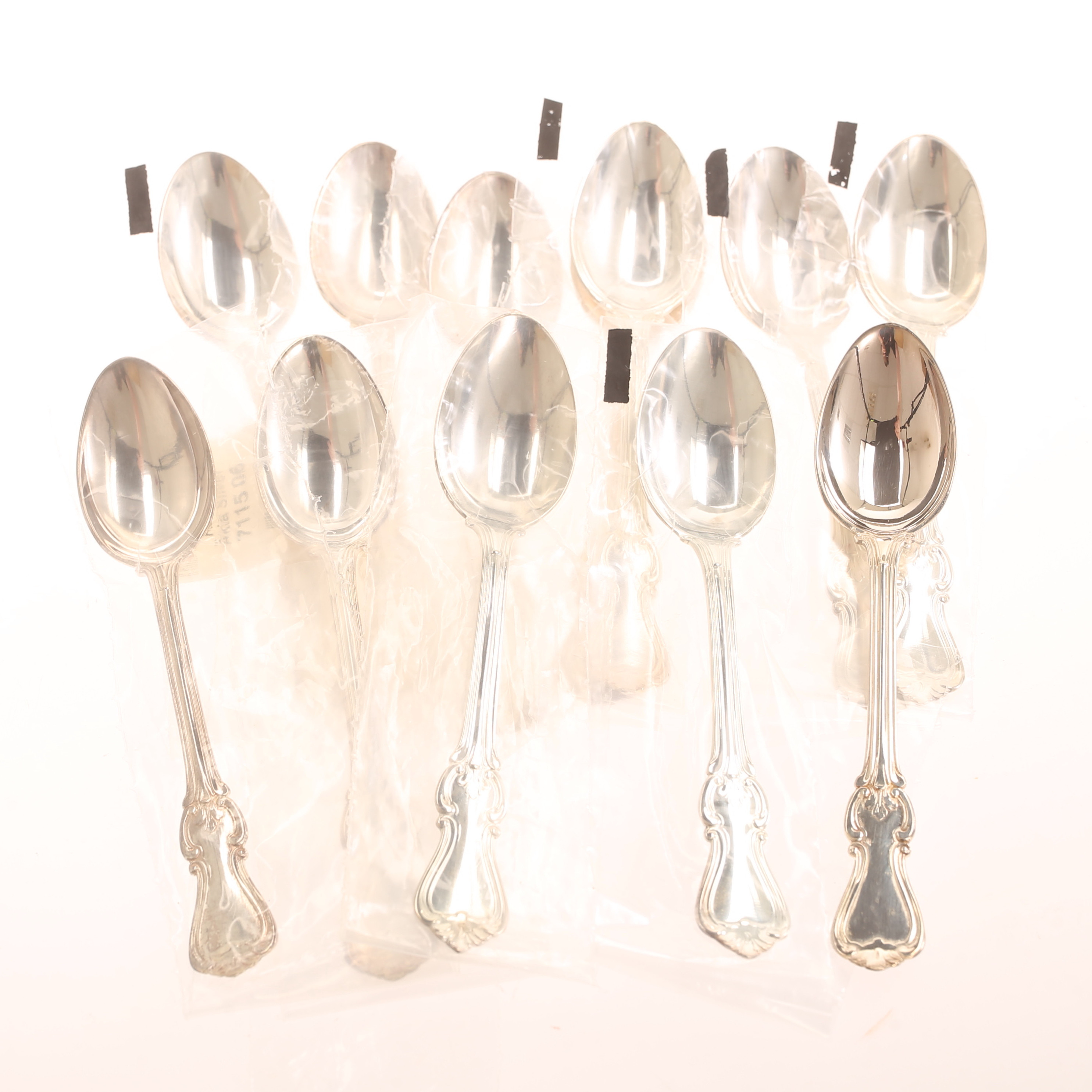 KAFFESKEDAR, 12 stycken, silver, Olga.