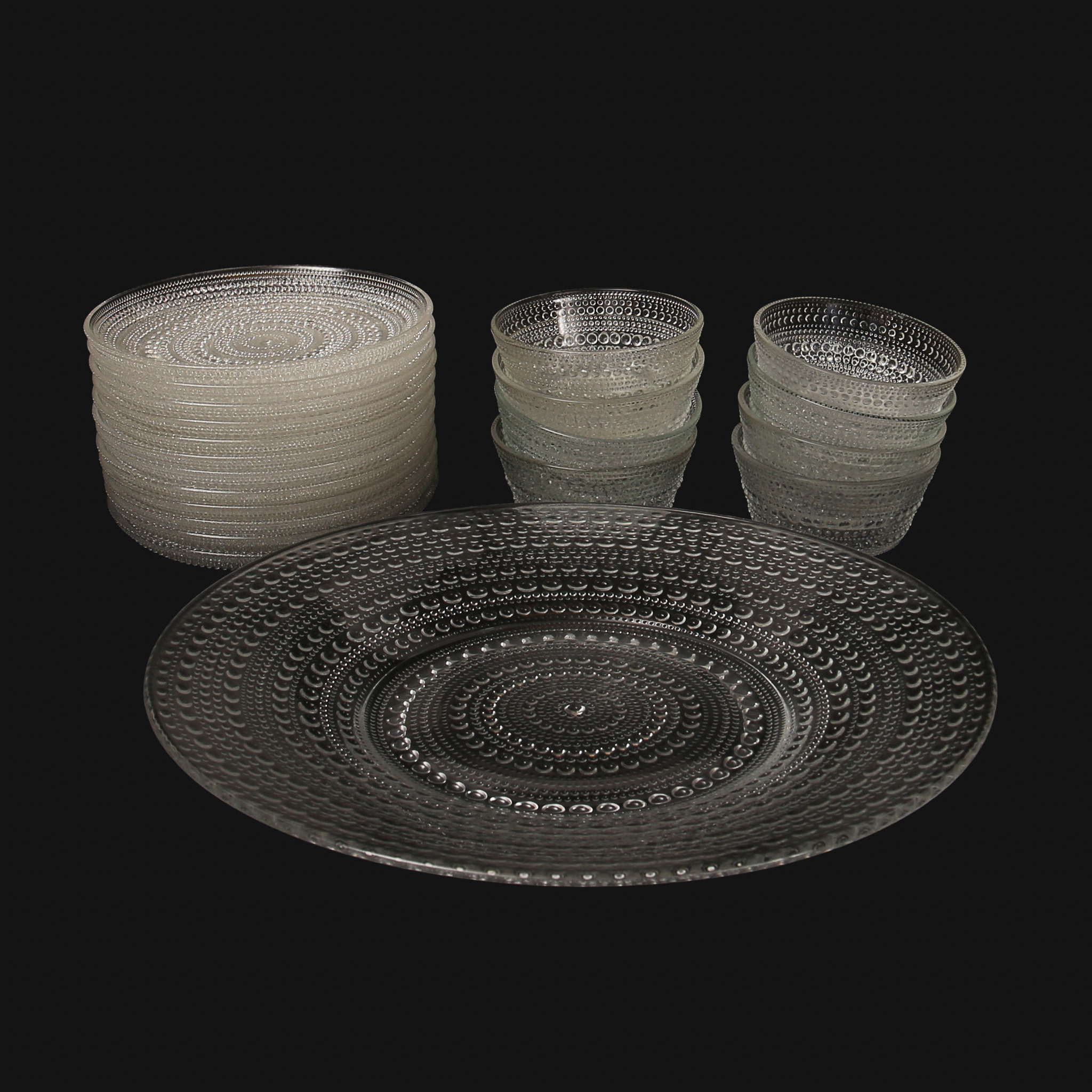 SERVISDELAR, 21 st, glas, "Kastelhelmi", Oiva Toikka, Iitala.
