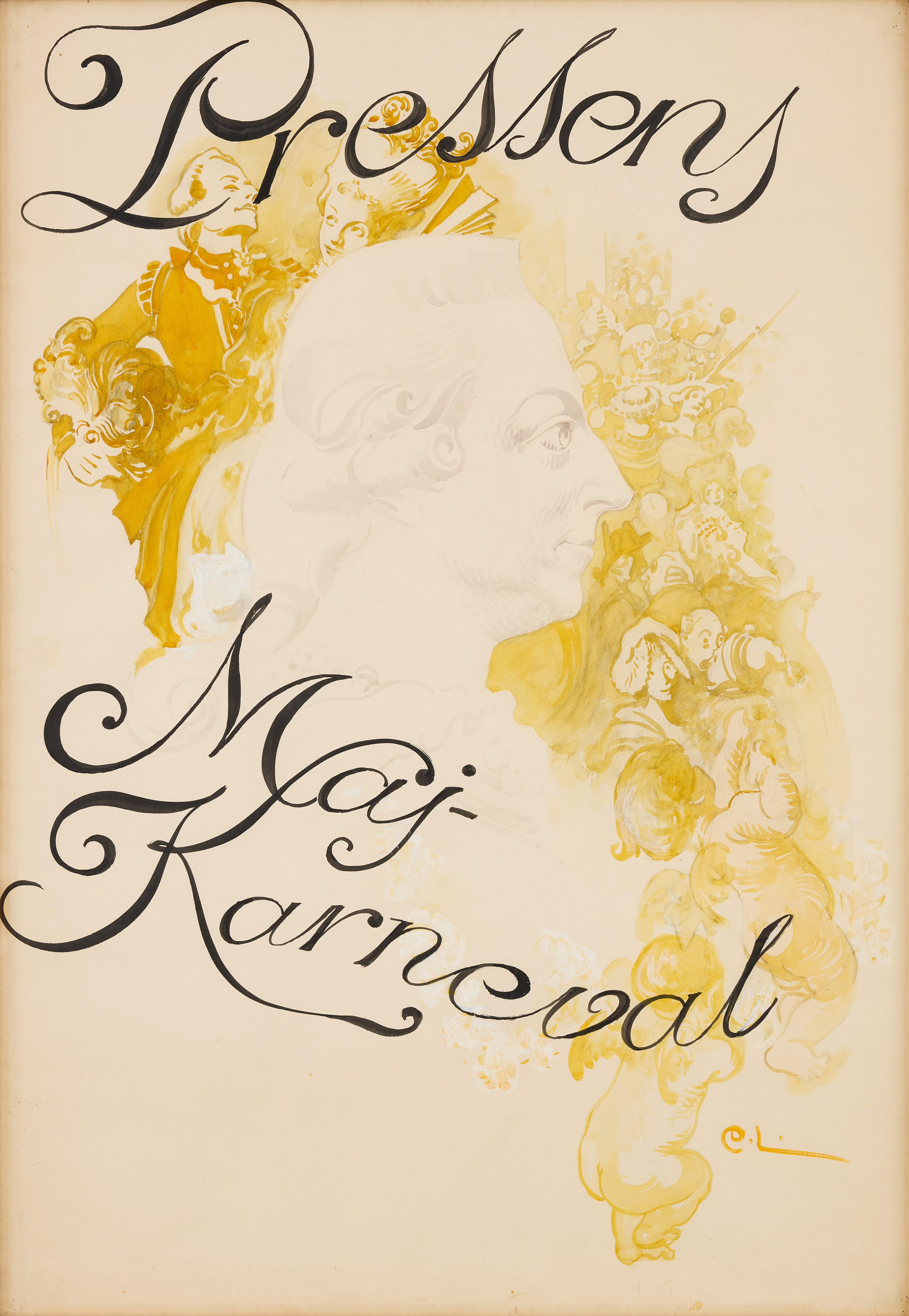 CARL LARSSON. "Pressens Majkarneval".