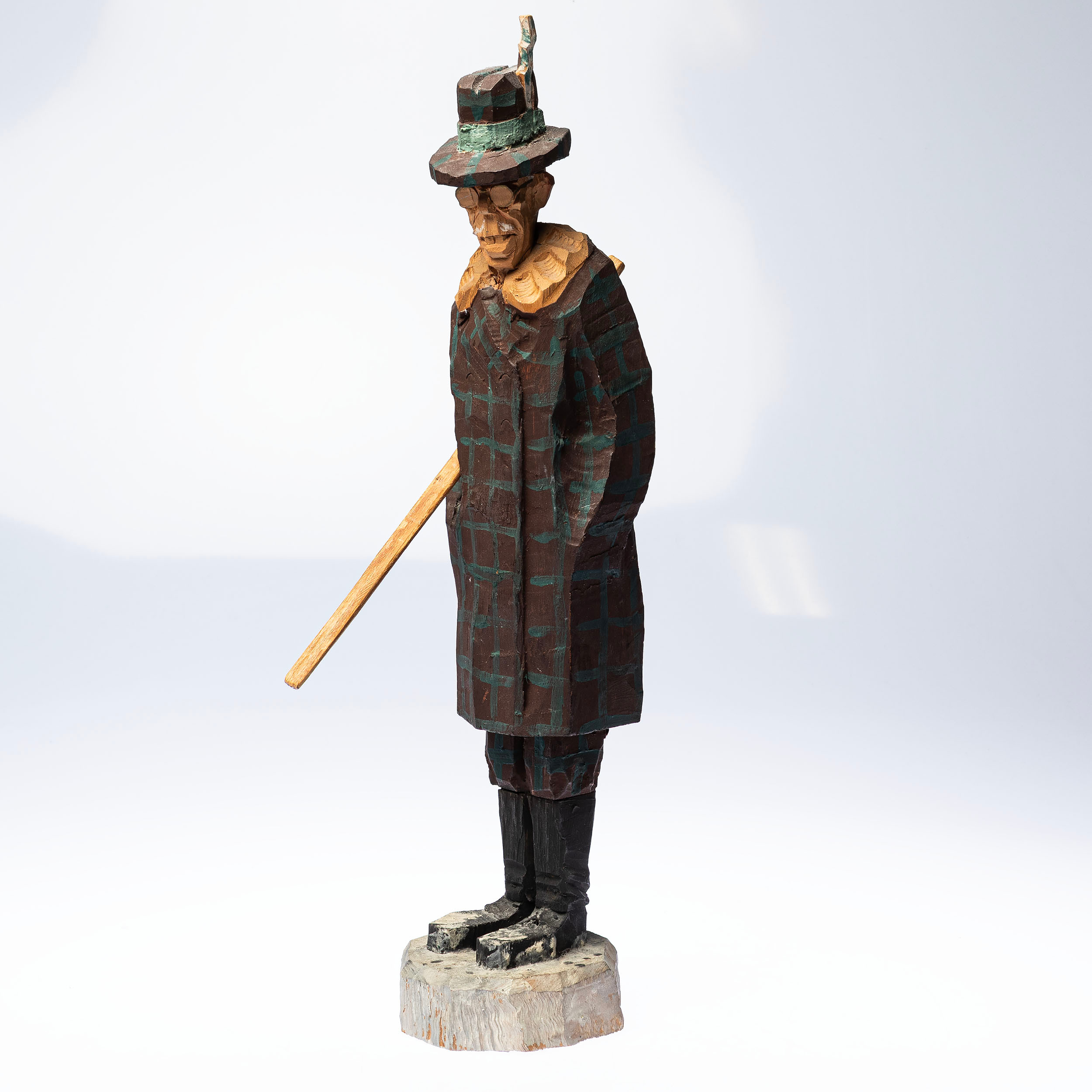 NILS WIDE, SÖDERBYKARL (1888-1954) TRÄSKULPTUR, form av Gustav V.