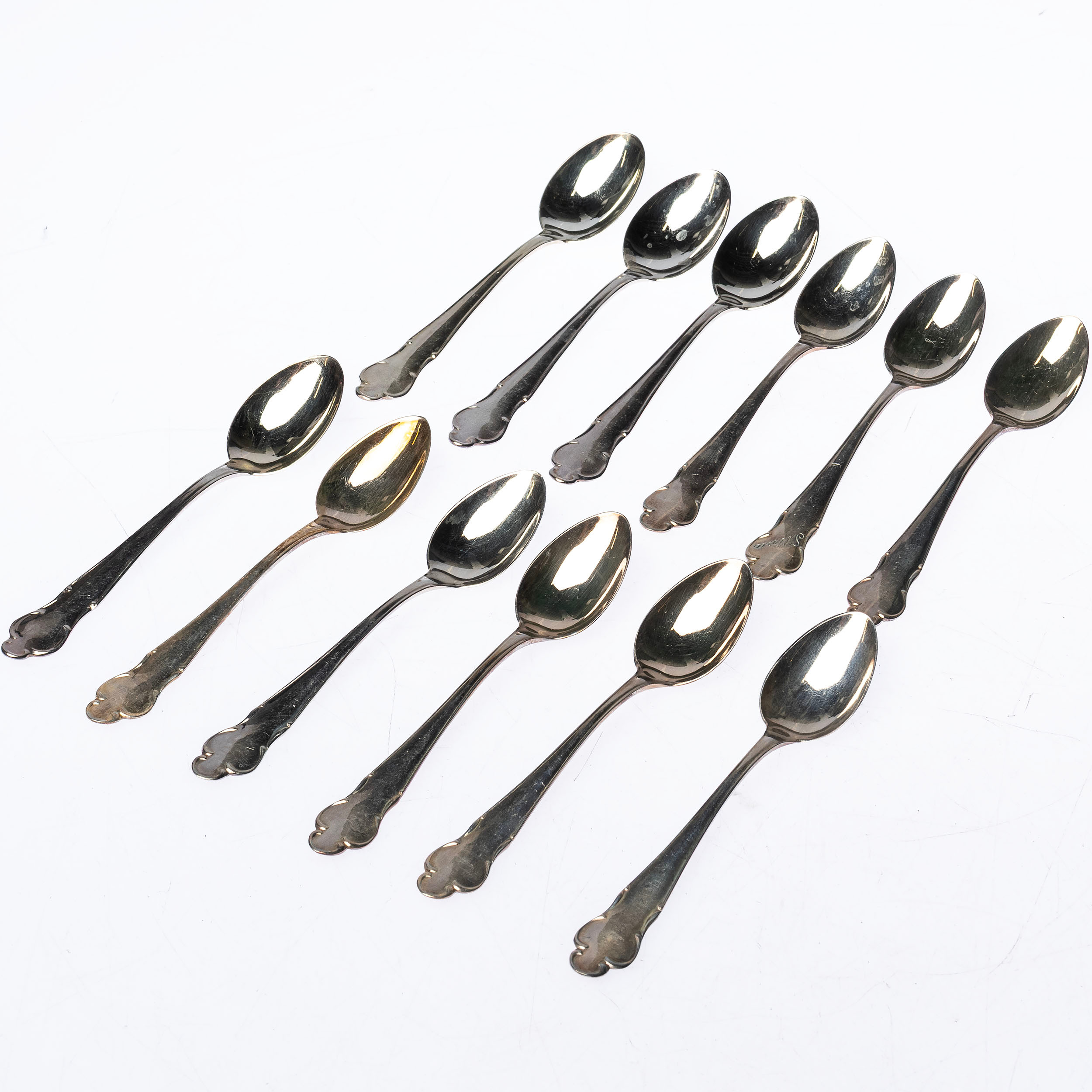 KAFFESKEDAR, 12 st, silver, "Disa".