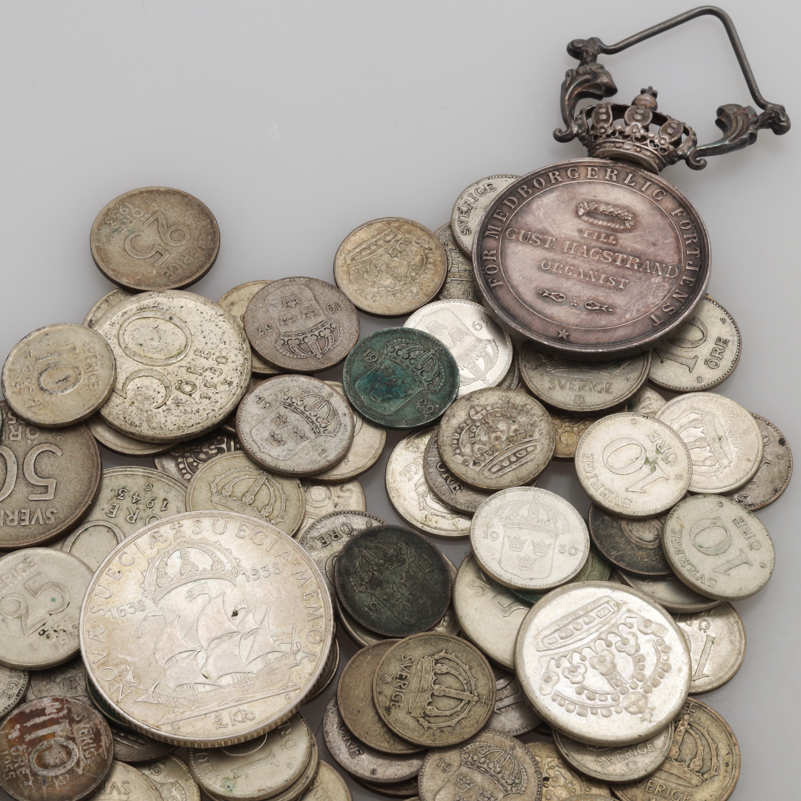 MYNT, MEDALJ, silver, Sverige, vikt 238 gram.