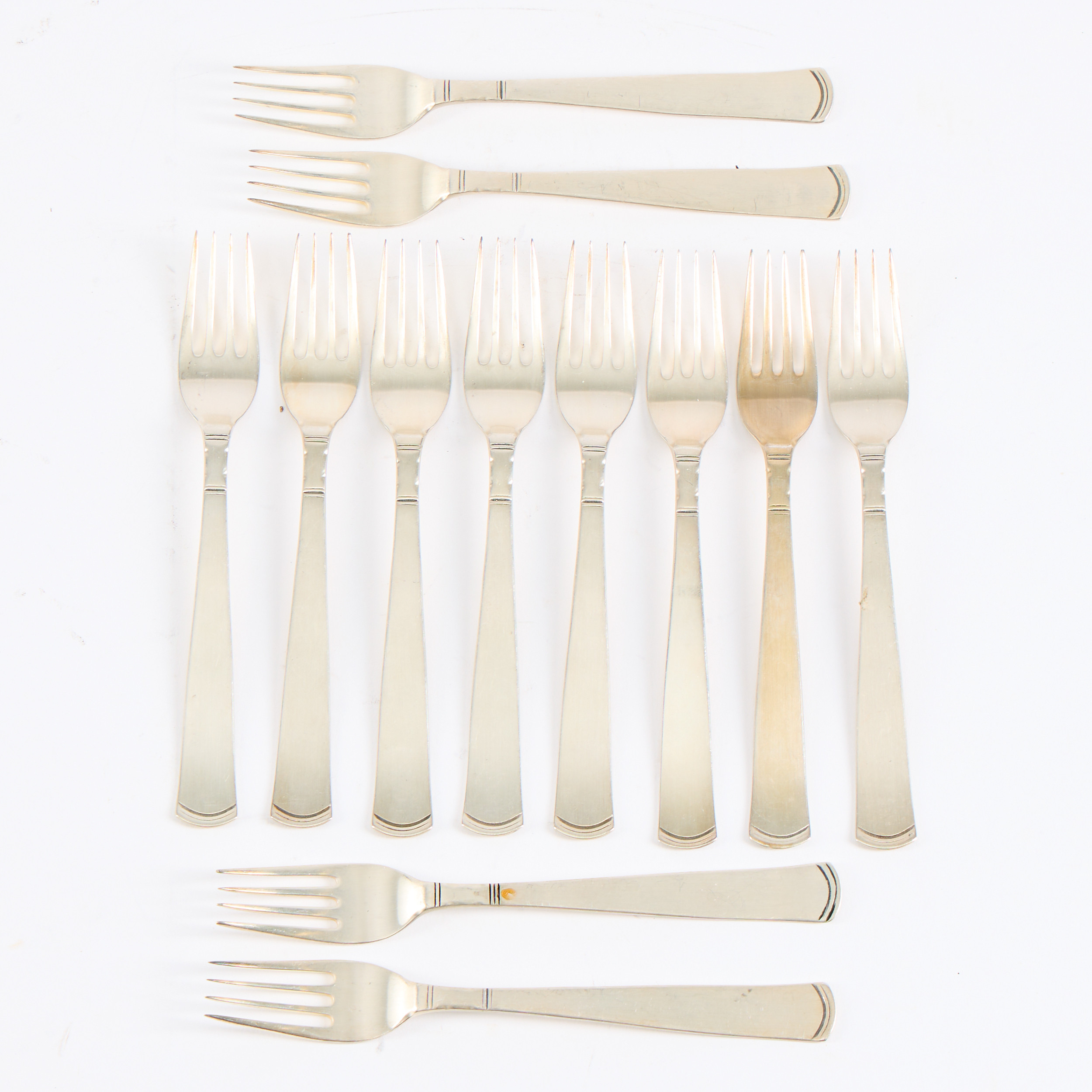 DESSERTGAFFLAR. Silver, "Rosenholm", 12 st.