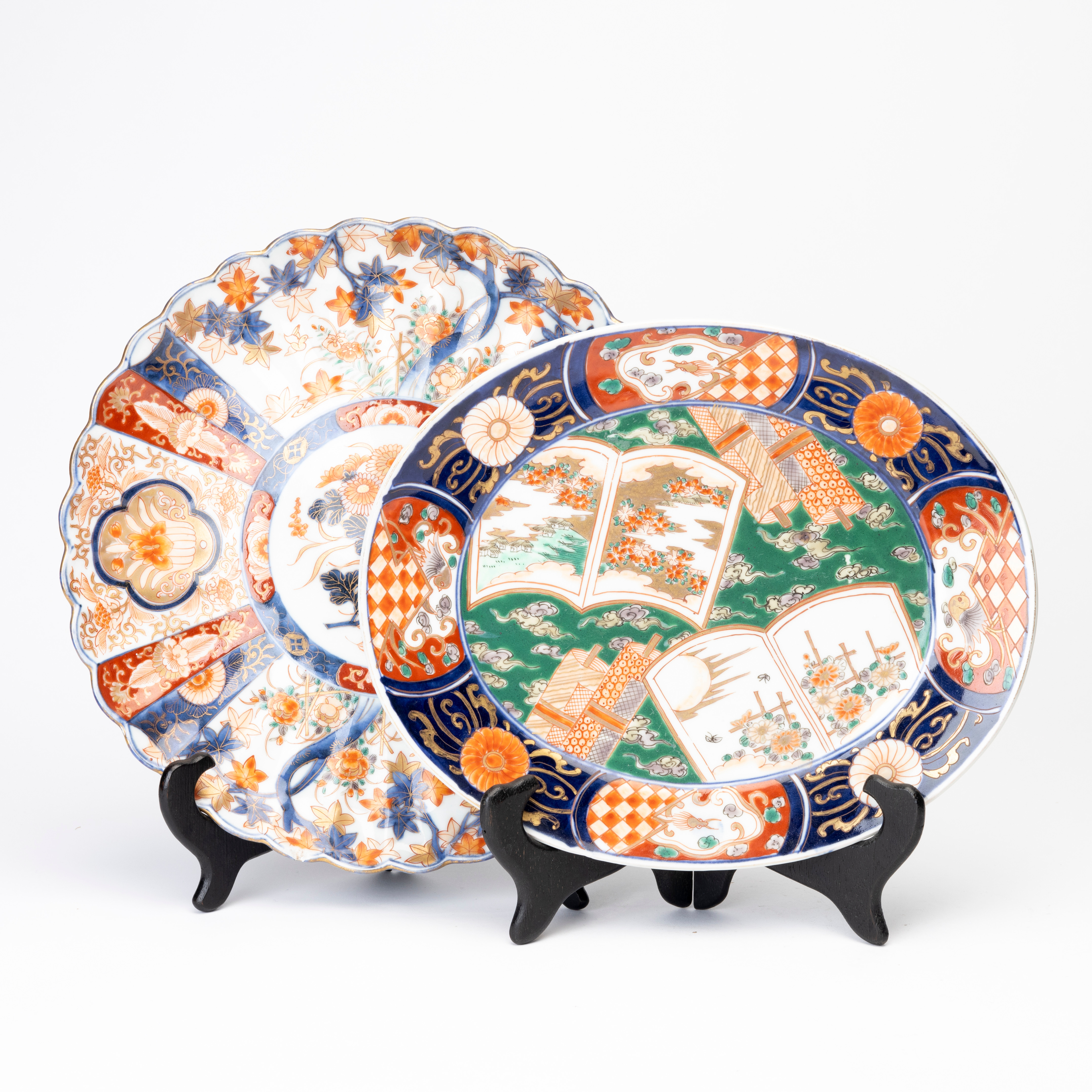 FAT, 2 st, porslin, imari-dekor, Japan, 1900-tal.
