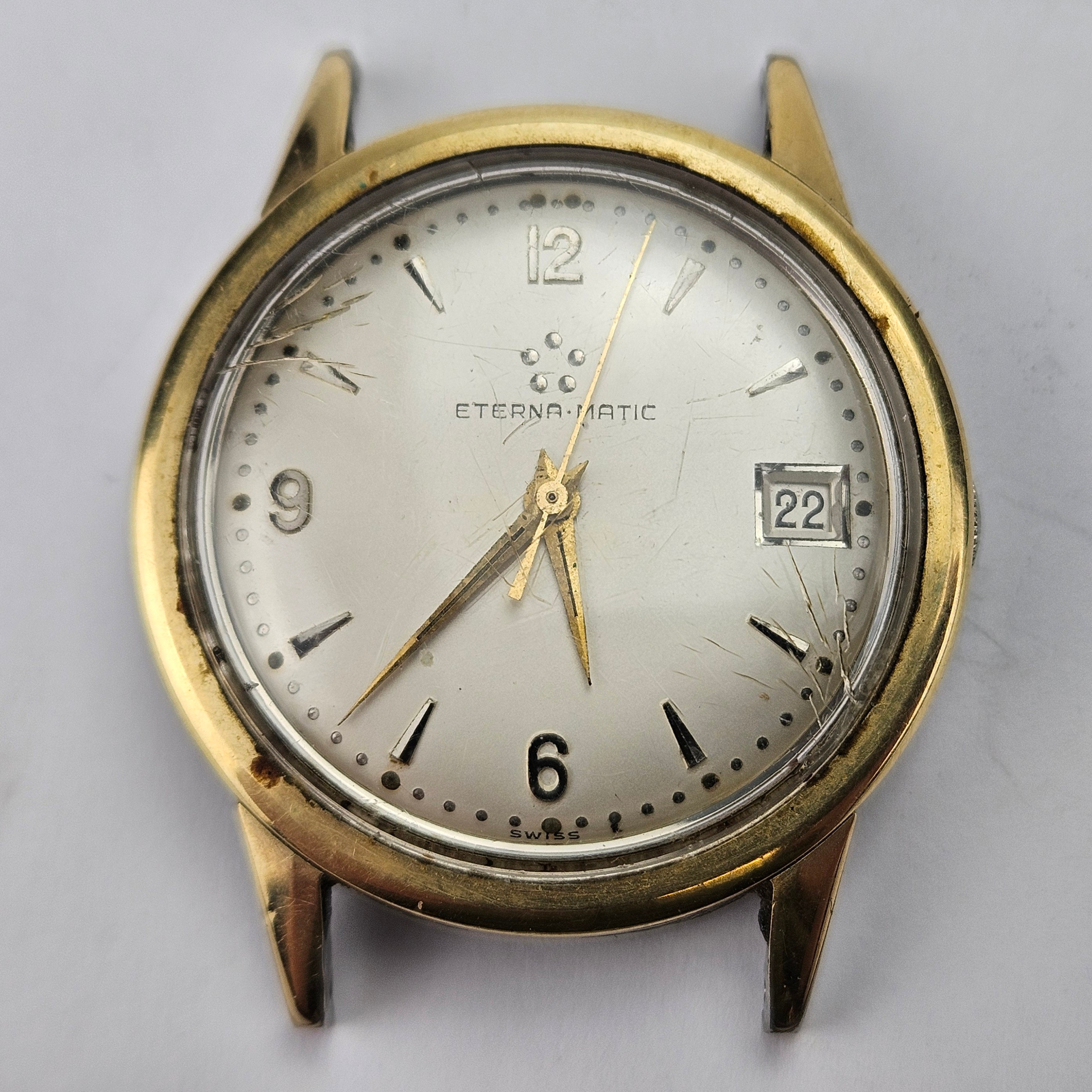 ARMBANDSUR, stål, Eterna Matic.