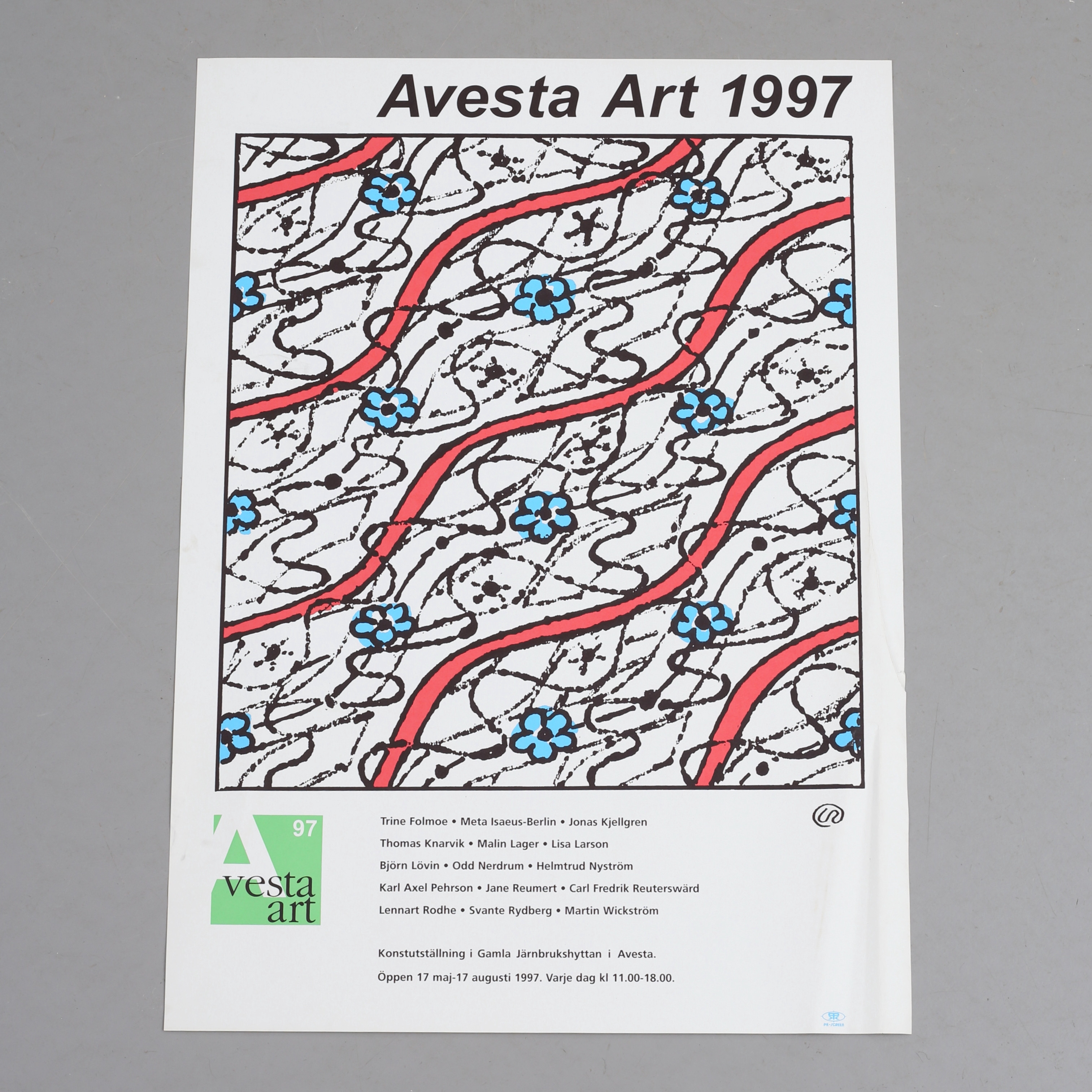 LENNART RODHE. Utställningsaffisch, Avesta Art, 1997.