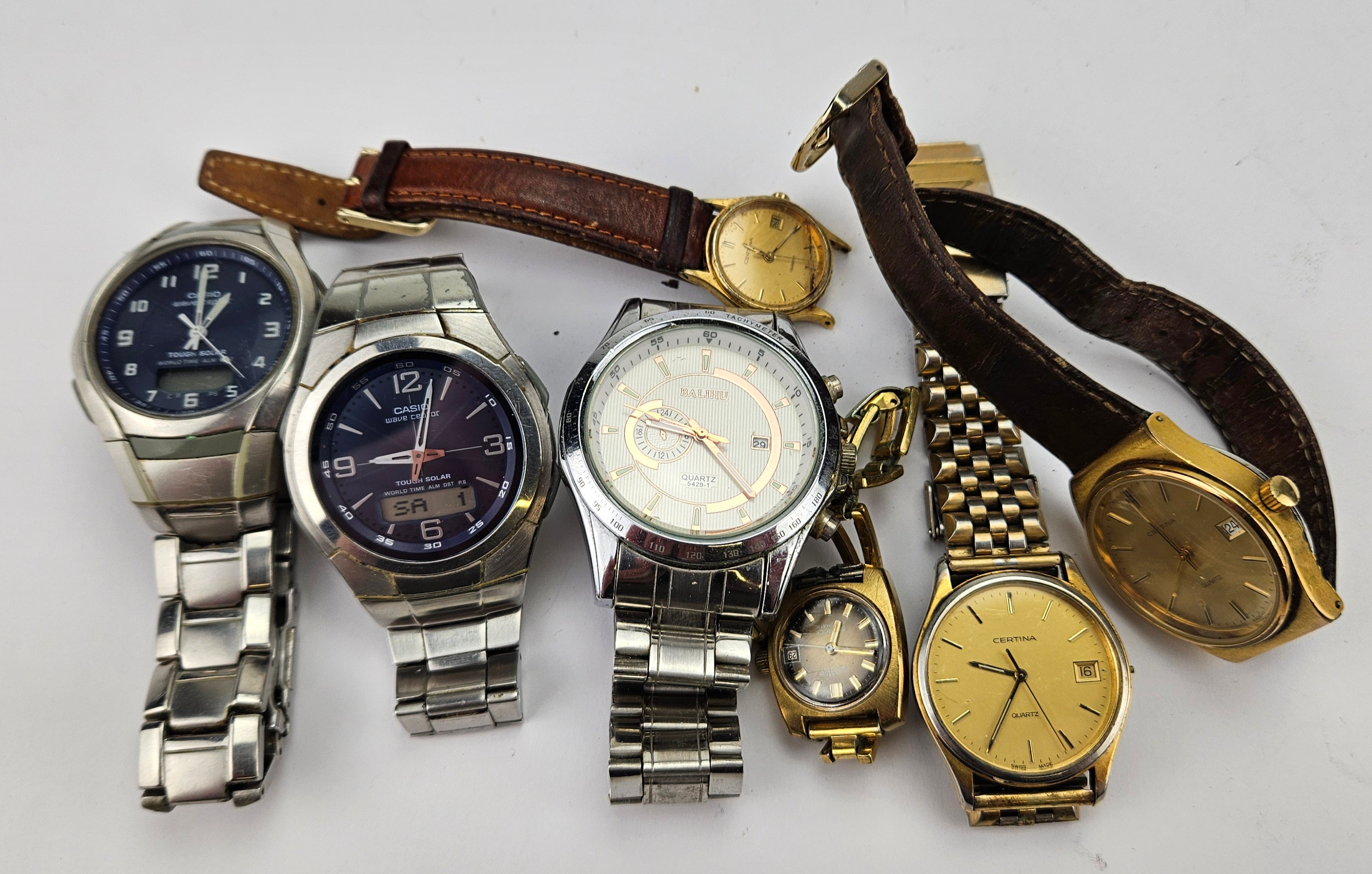 ARMBANDSUR, 7 st, bland annat Casio och Certina.