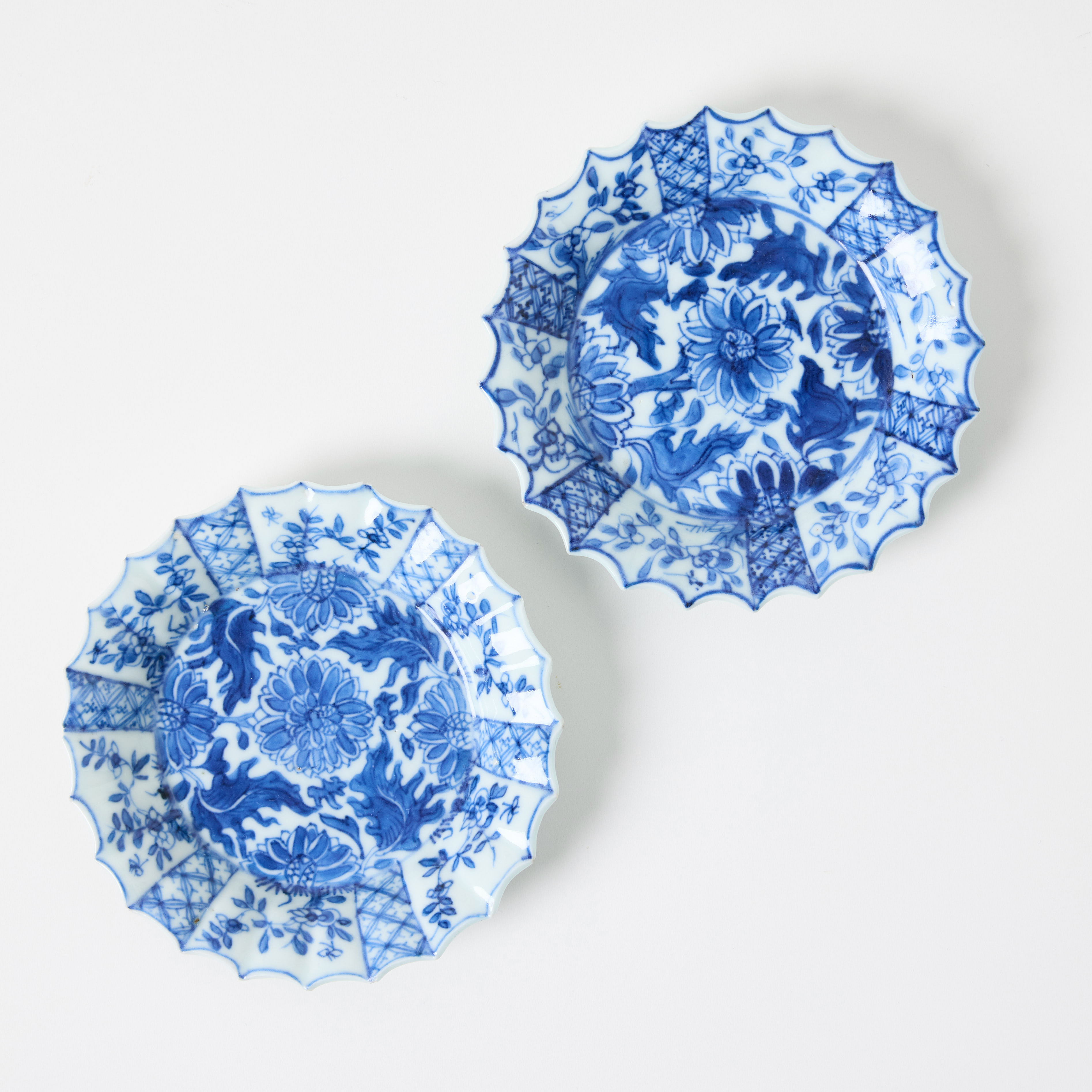 A Pair of Chinese Blue and White Porcelain Dishes.