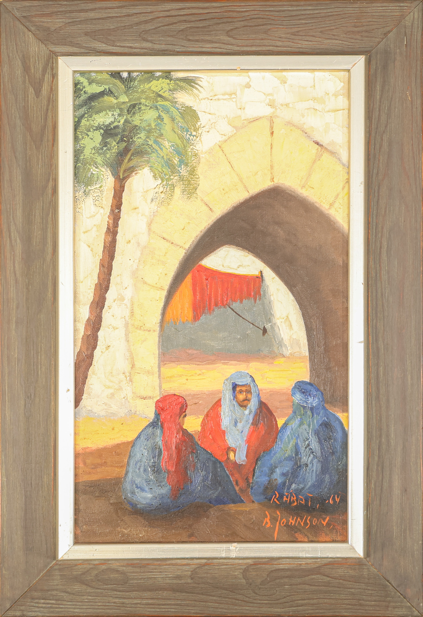 BERNT JOHNSSON. Olja på duk, signerad, "Rabat Marocko", 1964.