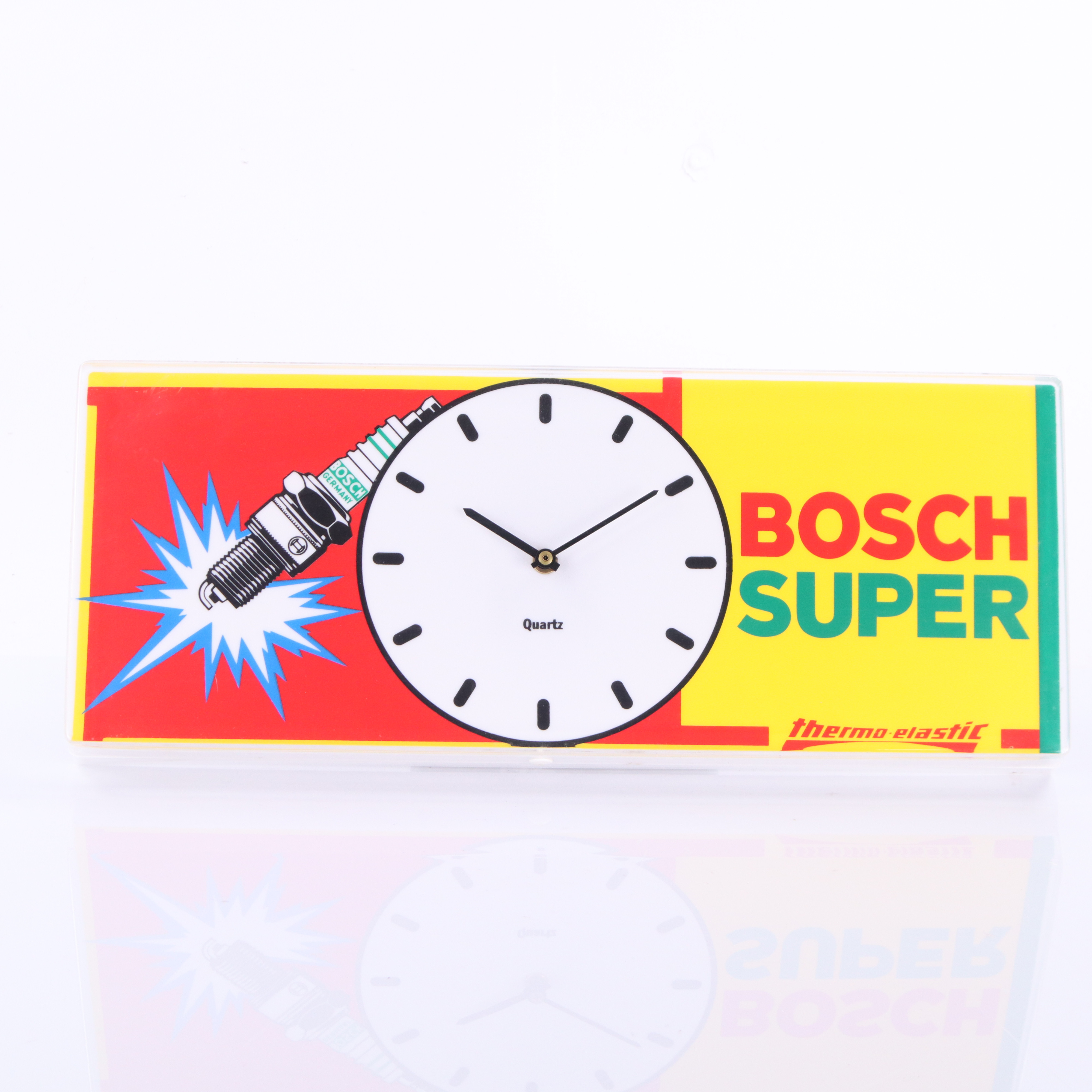 BOSCH, reklamskylt med ur, ca 1970-tal.