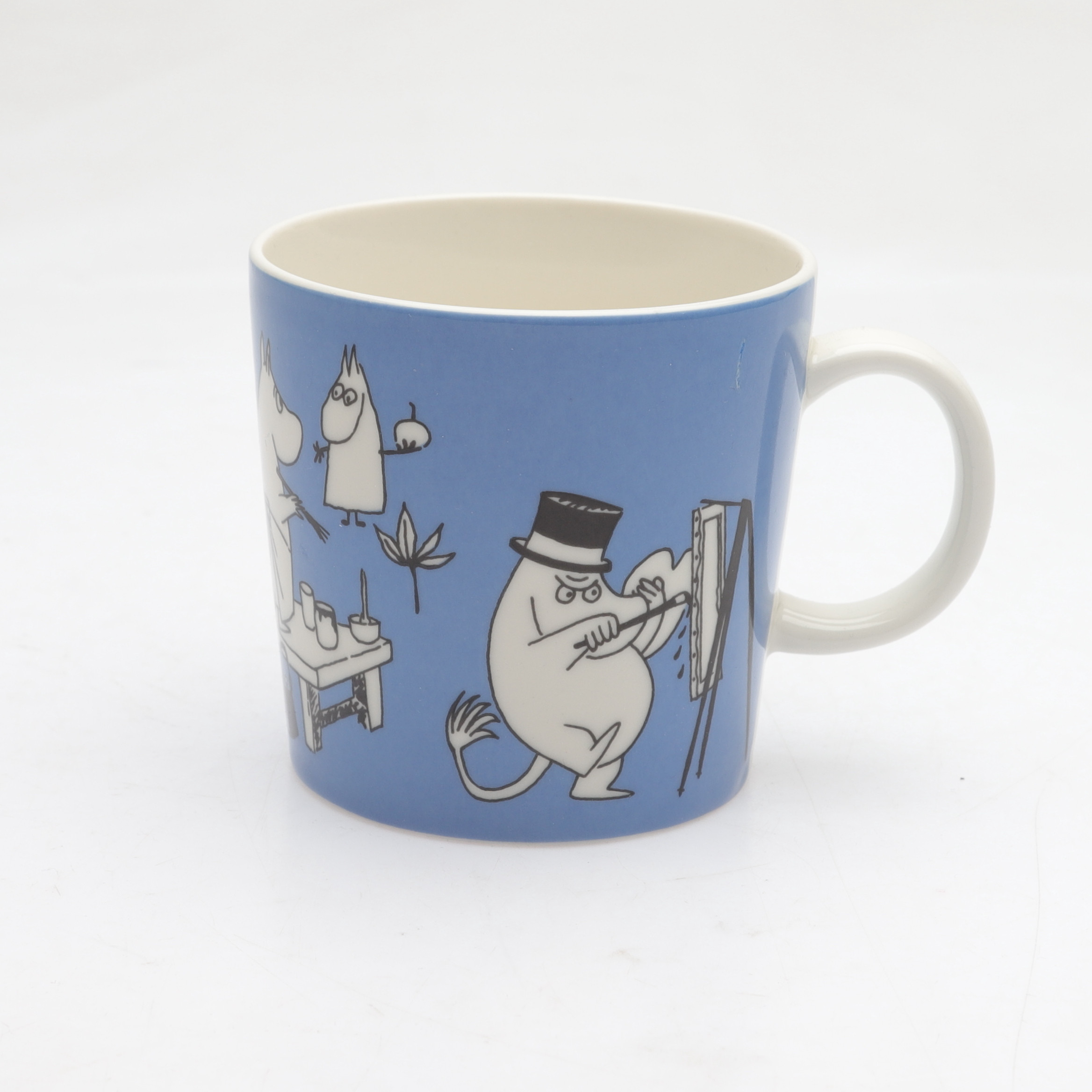 MUMINMUGG, porslin,"Mugg blå", Moomin Characters / Bulls, Arabia, Finland, 1990-1996.