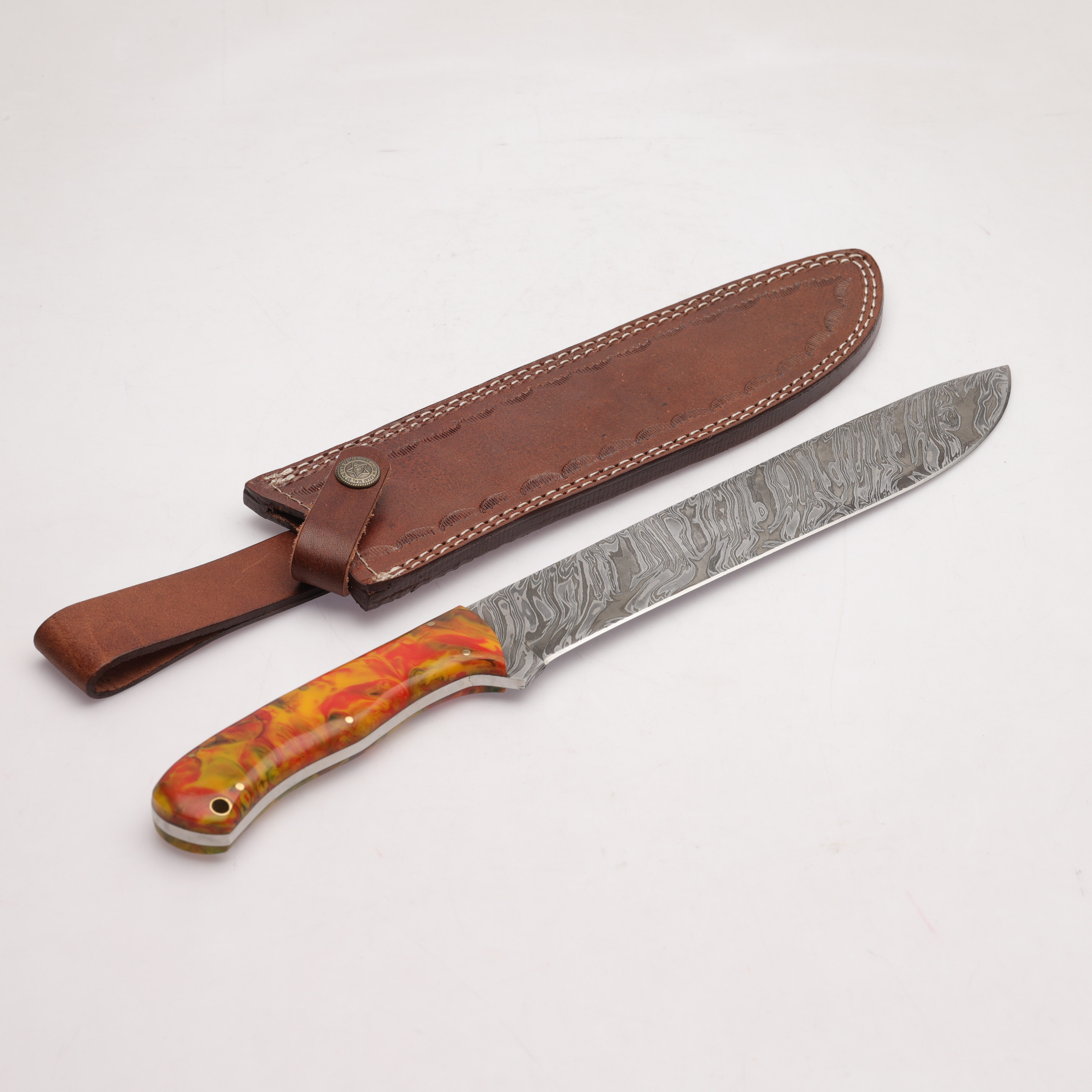KNIV, damaskusblad, stål, 1900-tal.