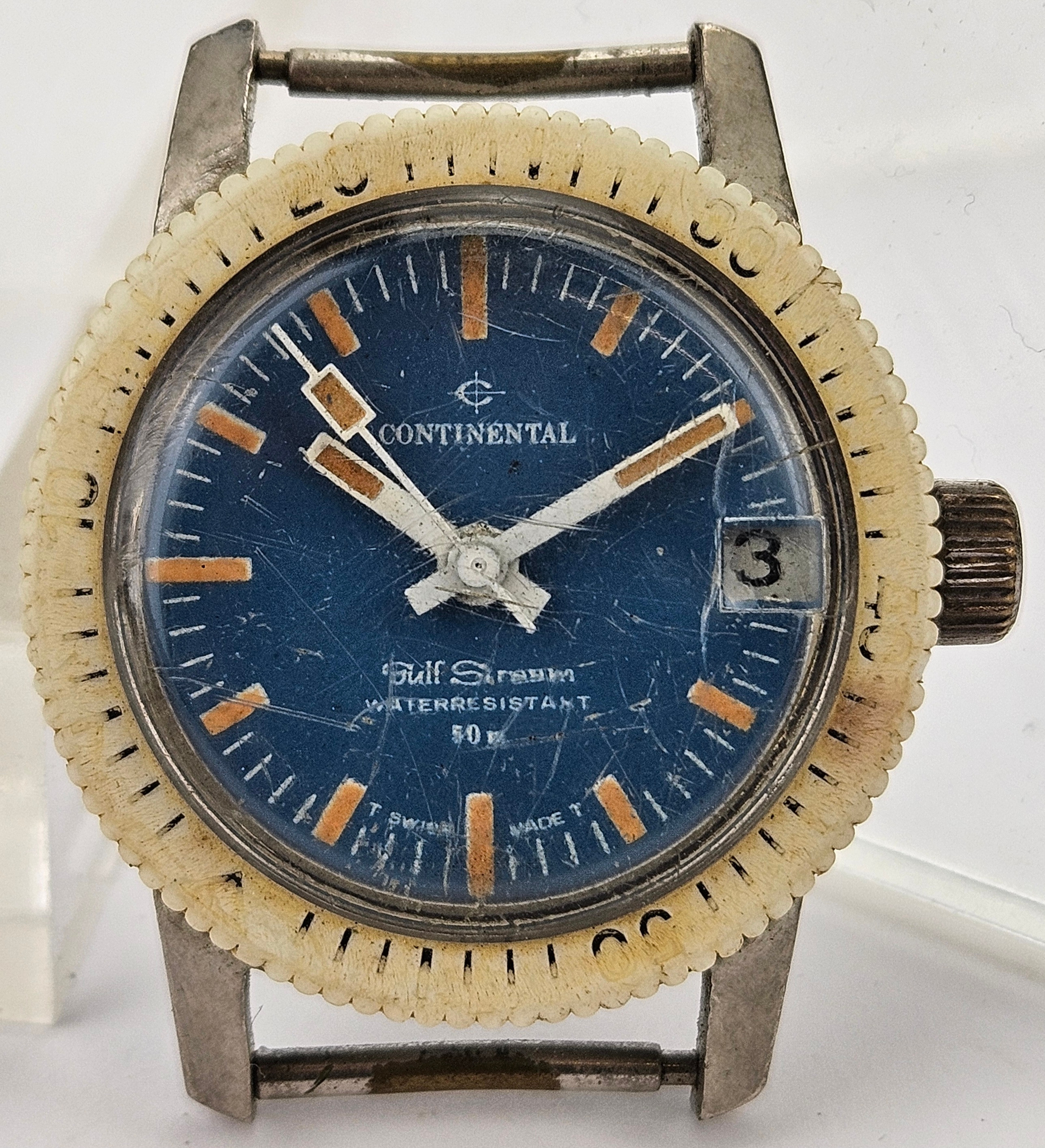 ARMBANDSUR, stål och plast, Continental Gulf Stream.