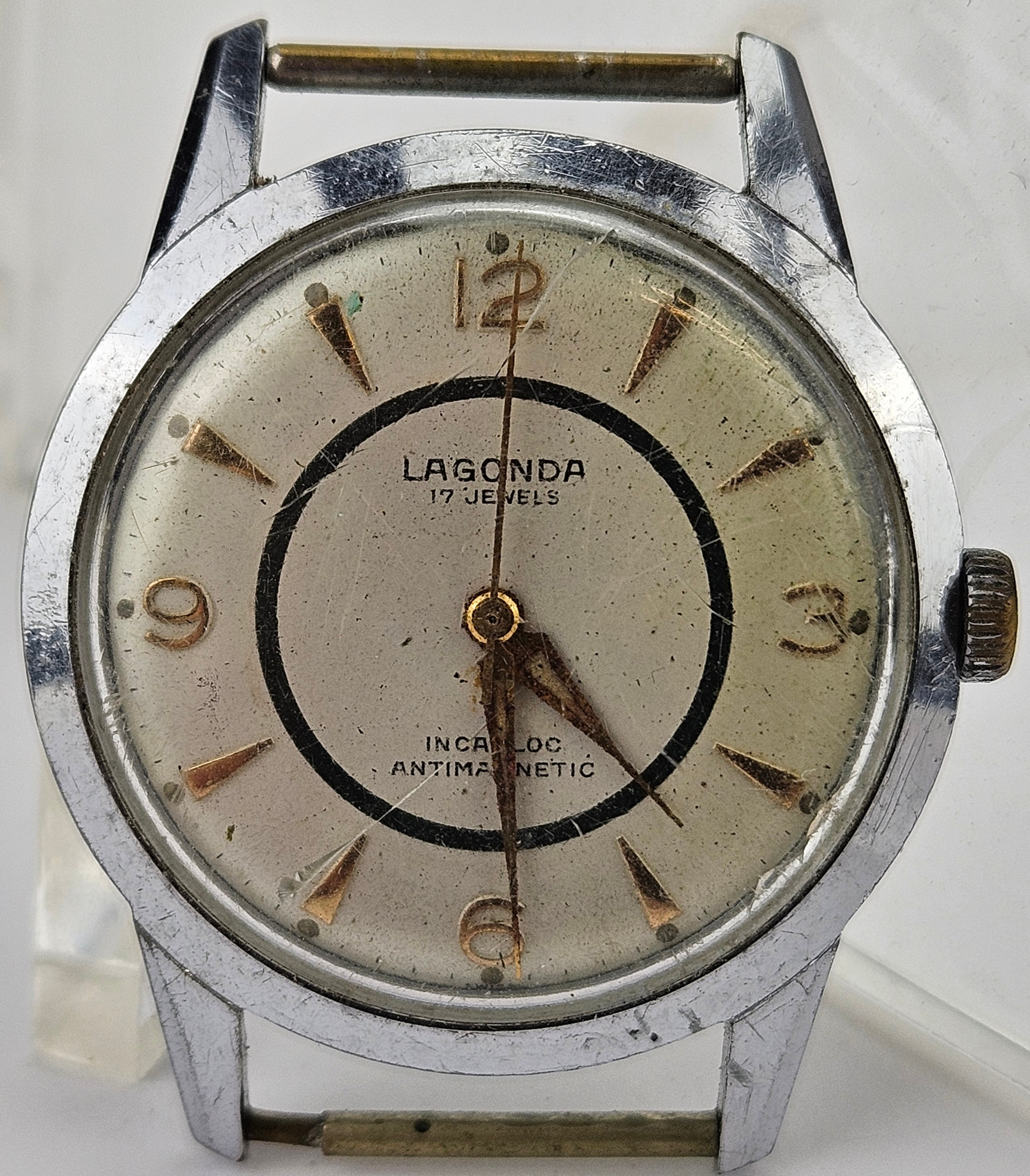 ARMBANDSUR, stål, Lagonda.