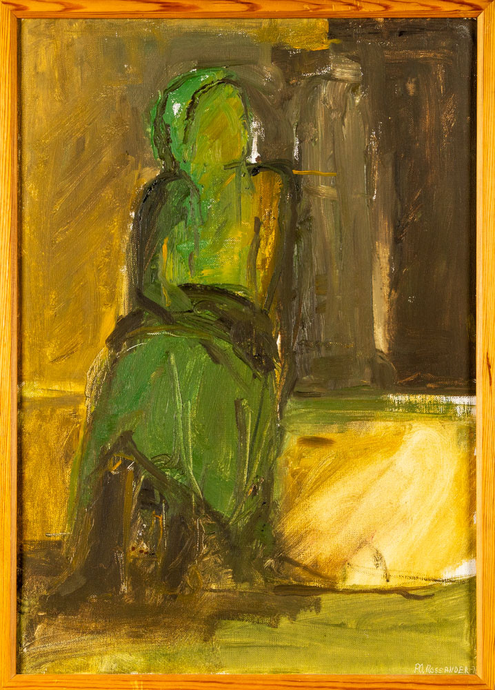 PER-OLOF ROSSANDER. Olja på duk, "Farmor", Signerad & daterad 1971.