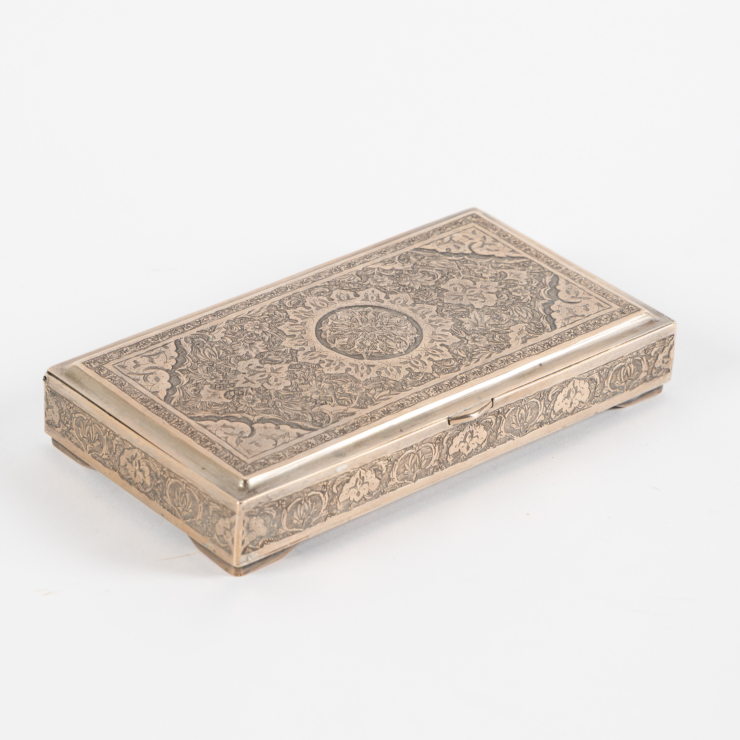 CIGARETTETUI, silver, Isfahan, Persien.