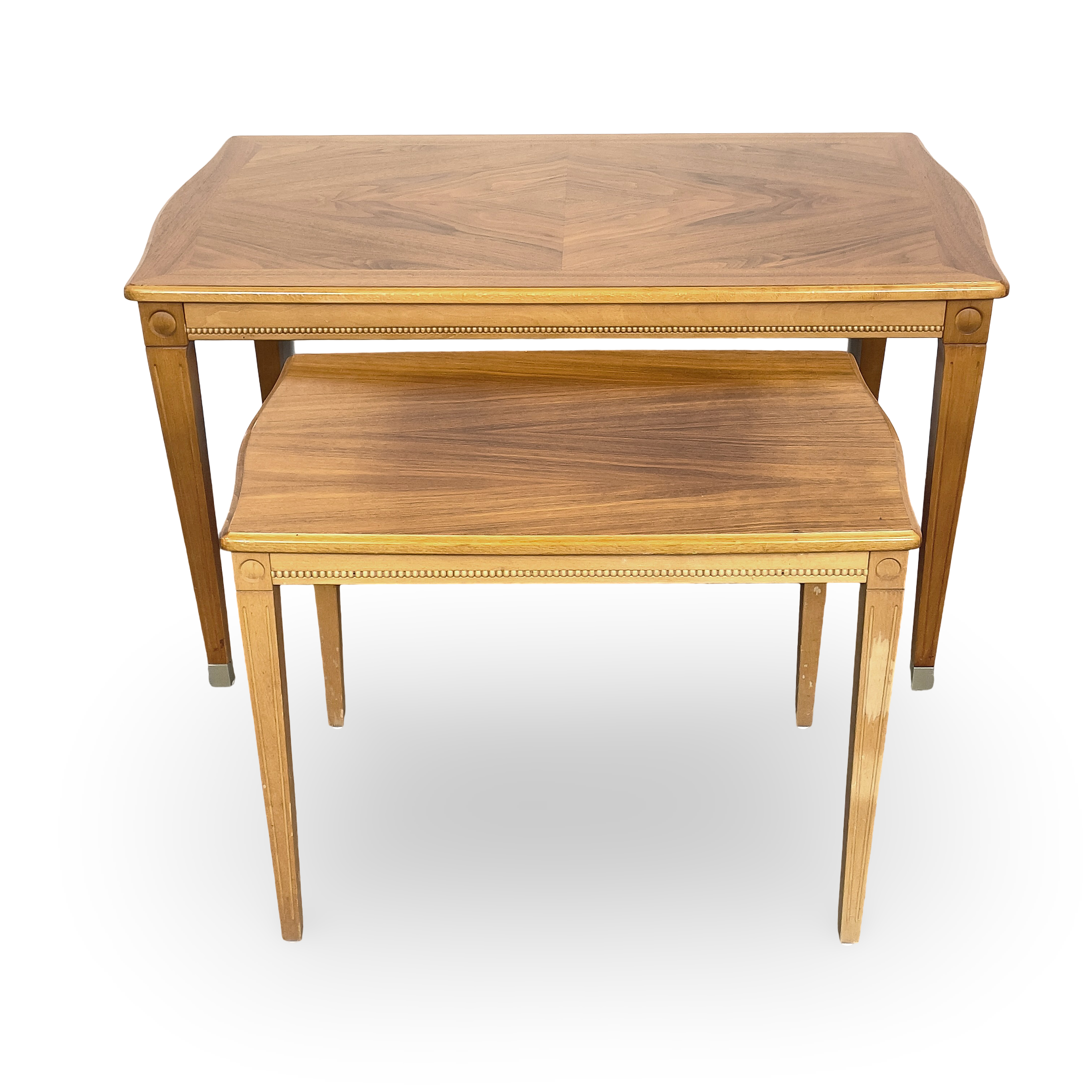SOFFBORD samt SIDOBORD, 2 delar, trä, 1900-talets andra hälft.