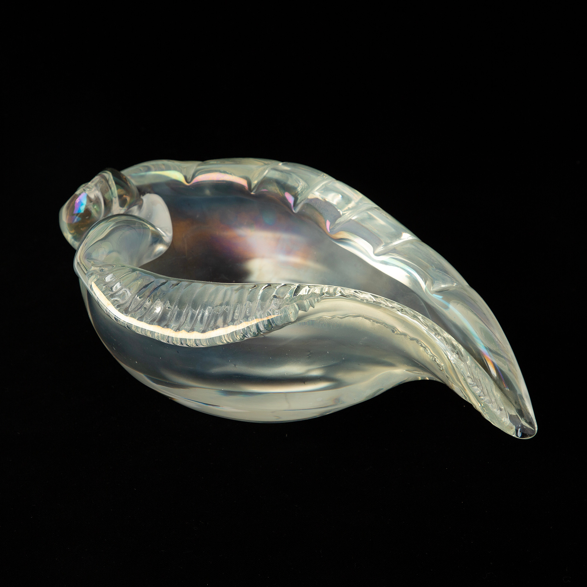 LAURETH LISIO. Skål, glas, möjligen Murano.