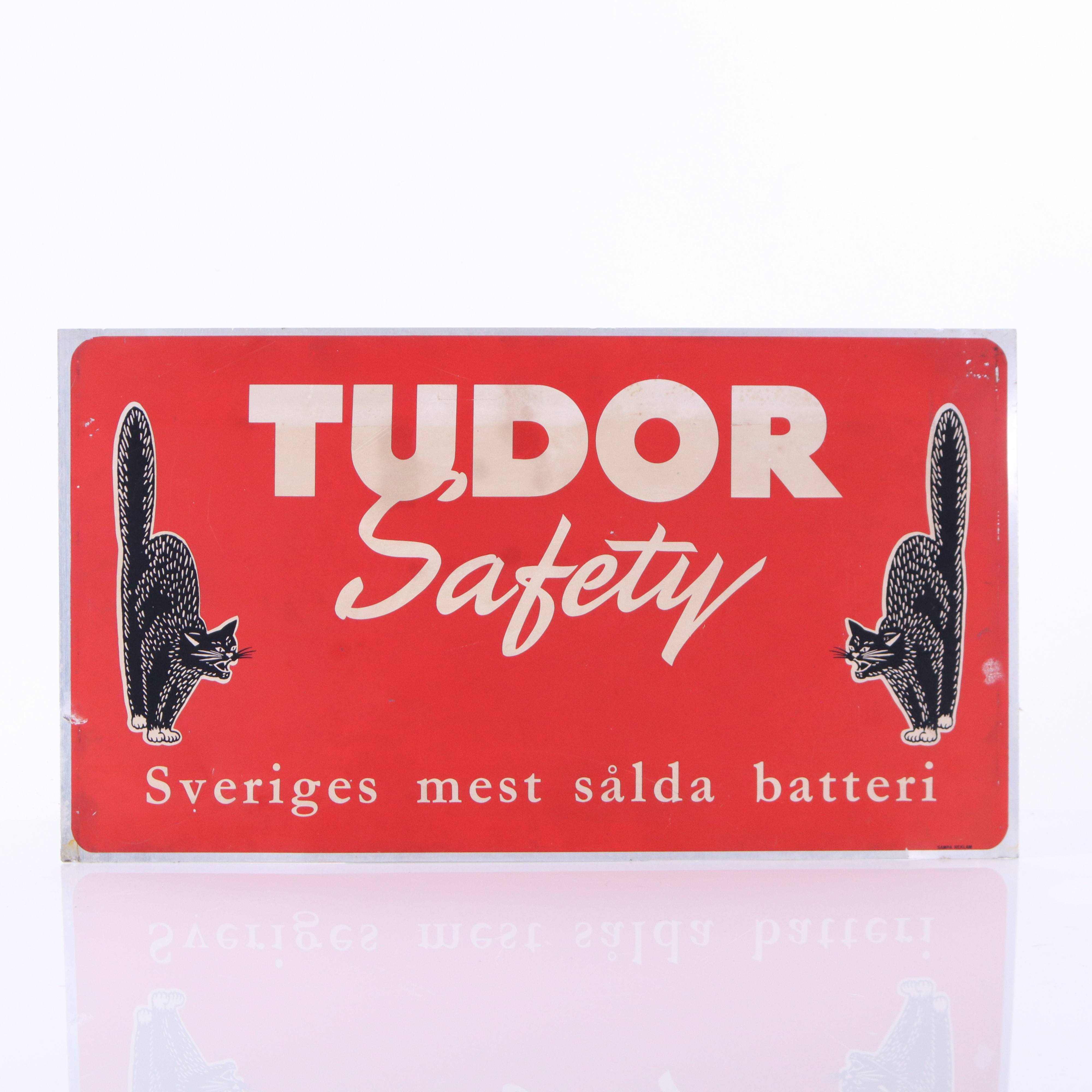 TUDOR, plåtskylt, 1950-tal.