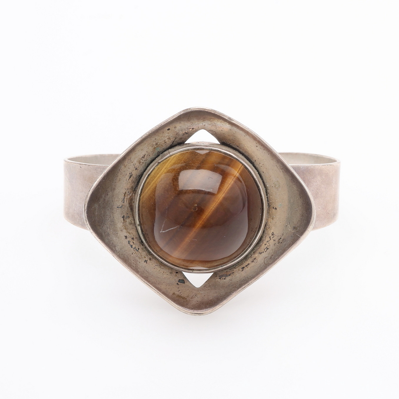ARMBAND, SILVER MED TIGERÖGA, GE-KÅ, STOCKHOLM 1964.