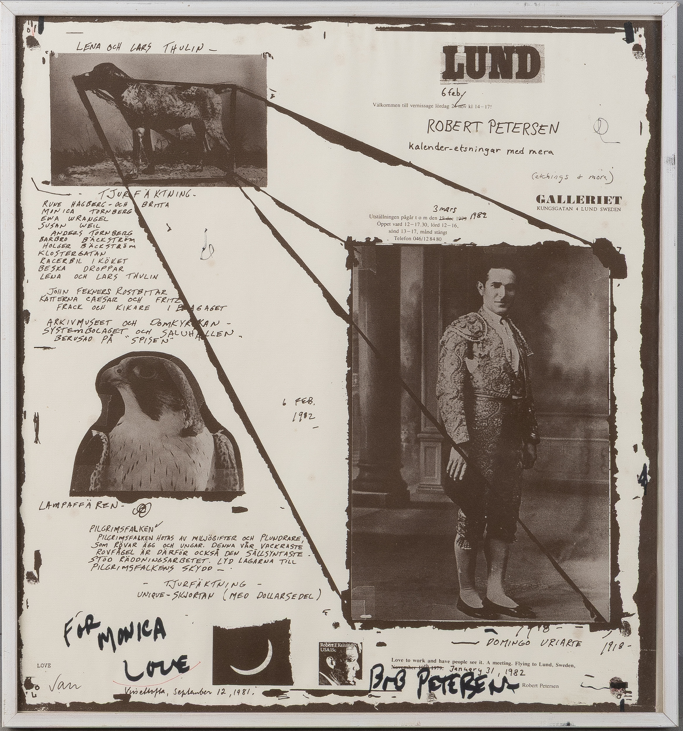 ROBERT PETERSEN (F. 1945). Signerad affisch, Tornberg Gallery Lund.