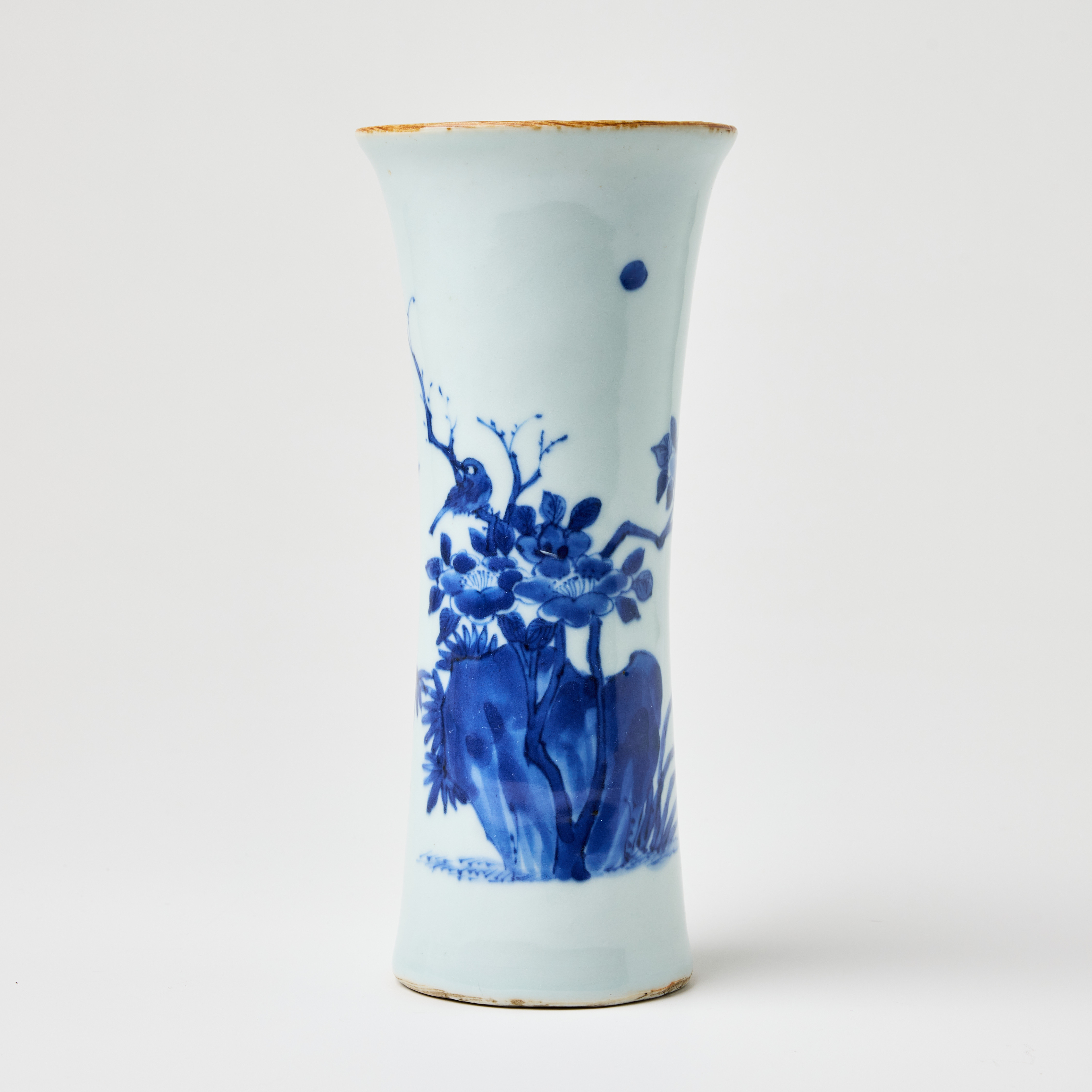 A Chinese Blue and White Porcelain Vase, Gu.