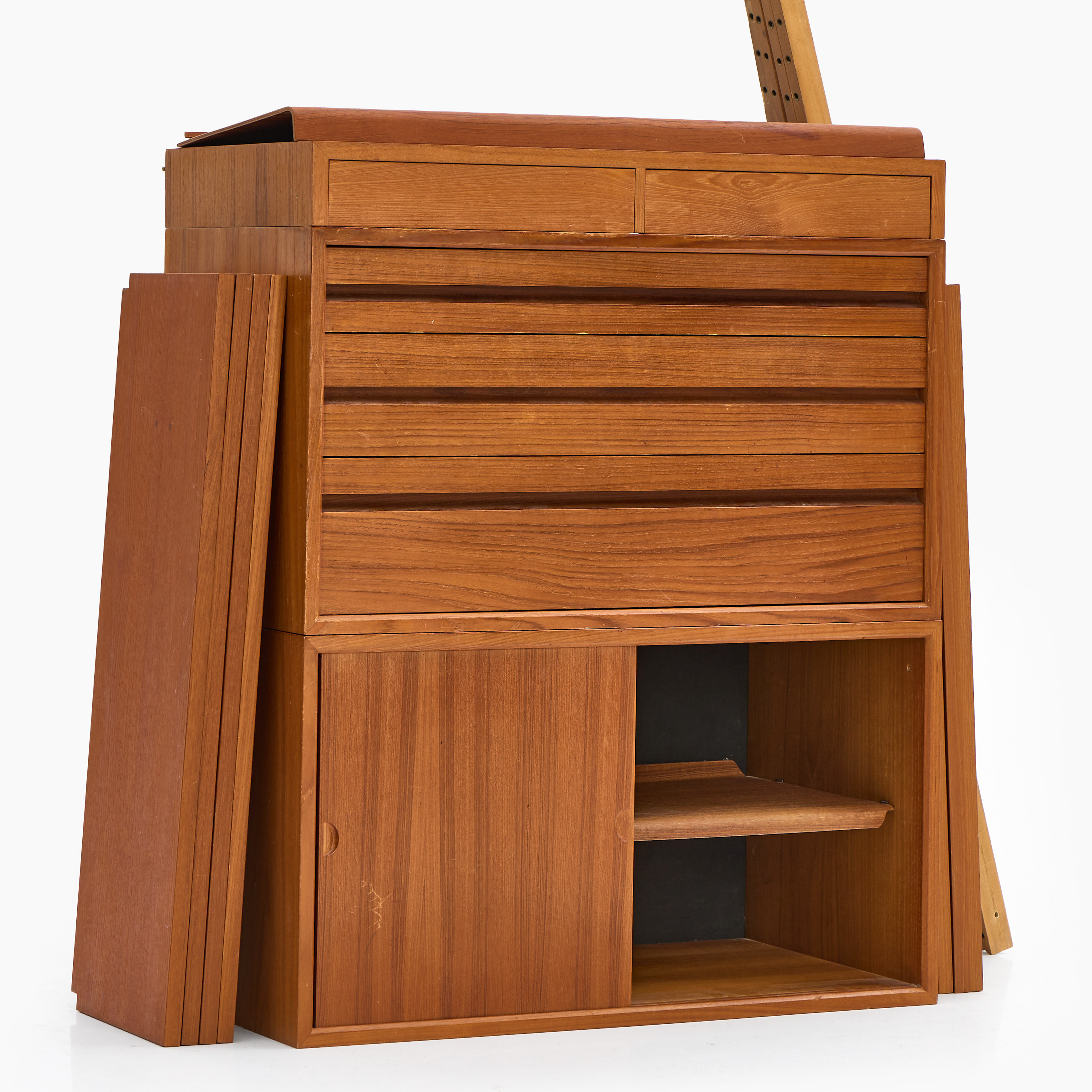 HYLLSYSTEM, väggmonterat, teak, 1900-talets mitt.