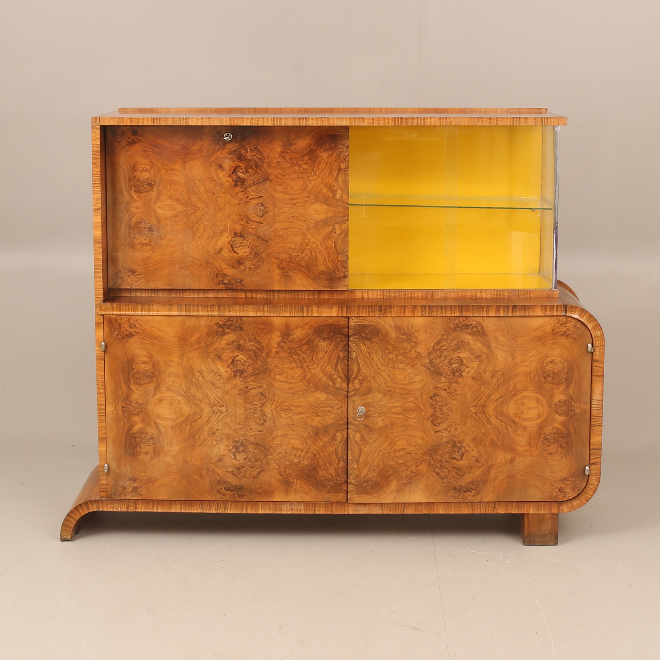 SKÅP, med bardel, valnöt, Art Deco, 1930-tal.